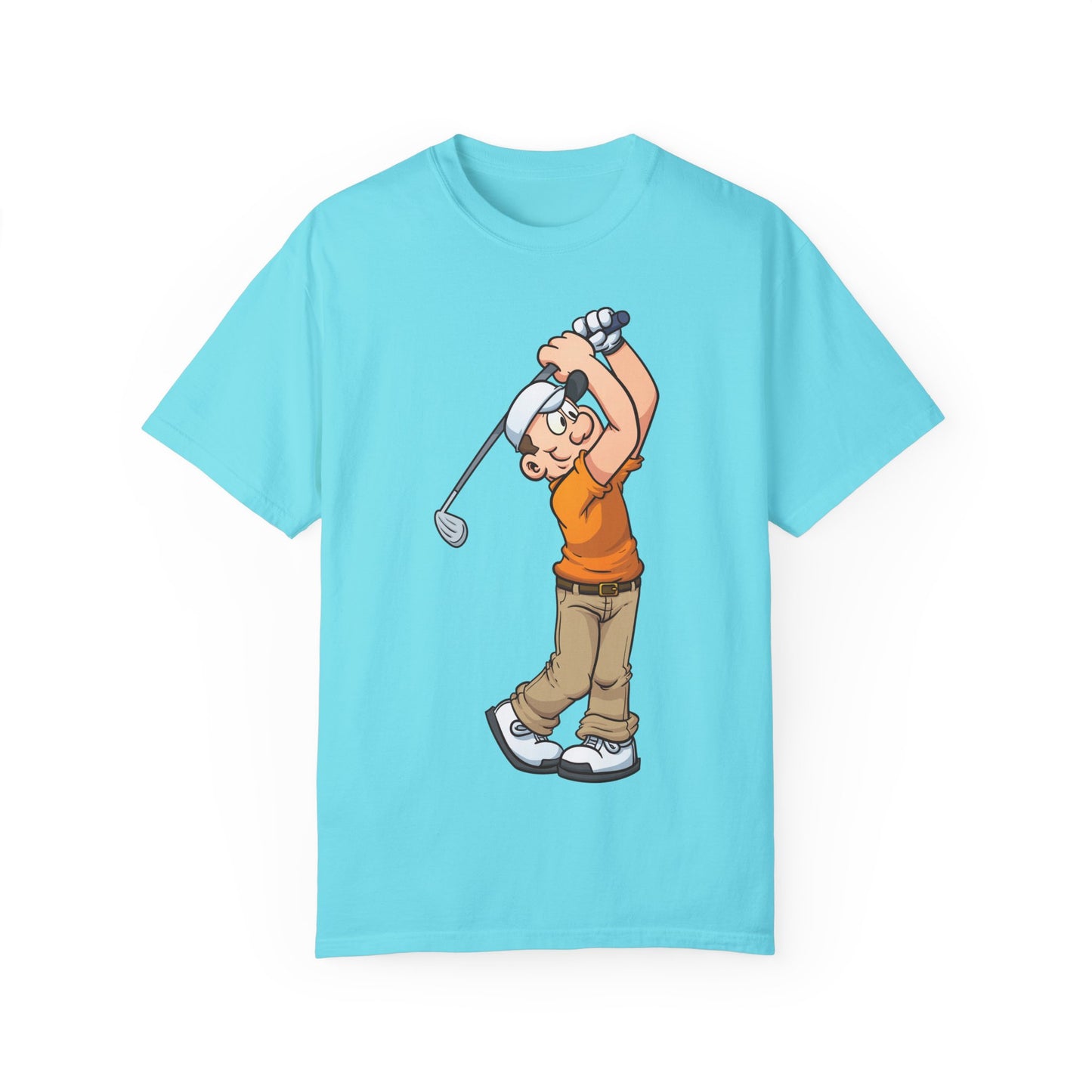Golfing Cartoon Unisex Garment-Dyed T-shirt