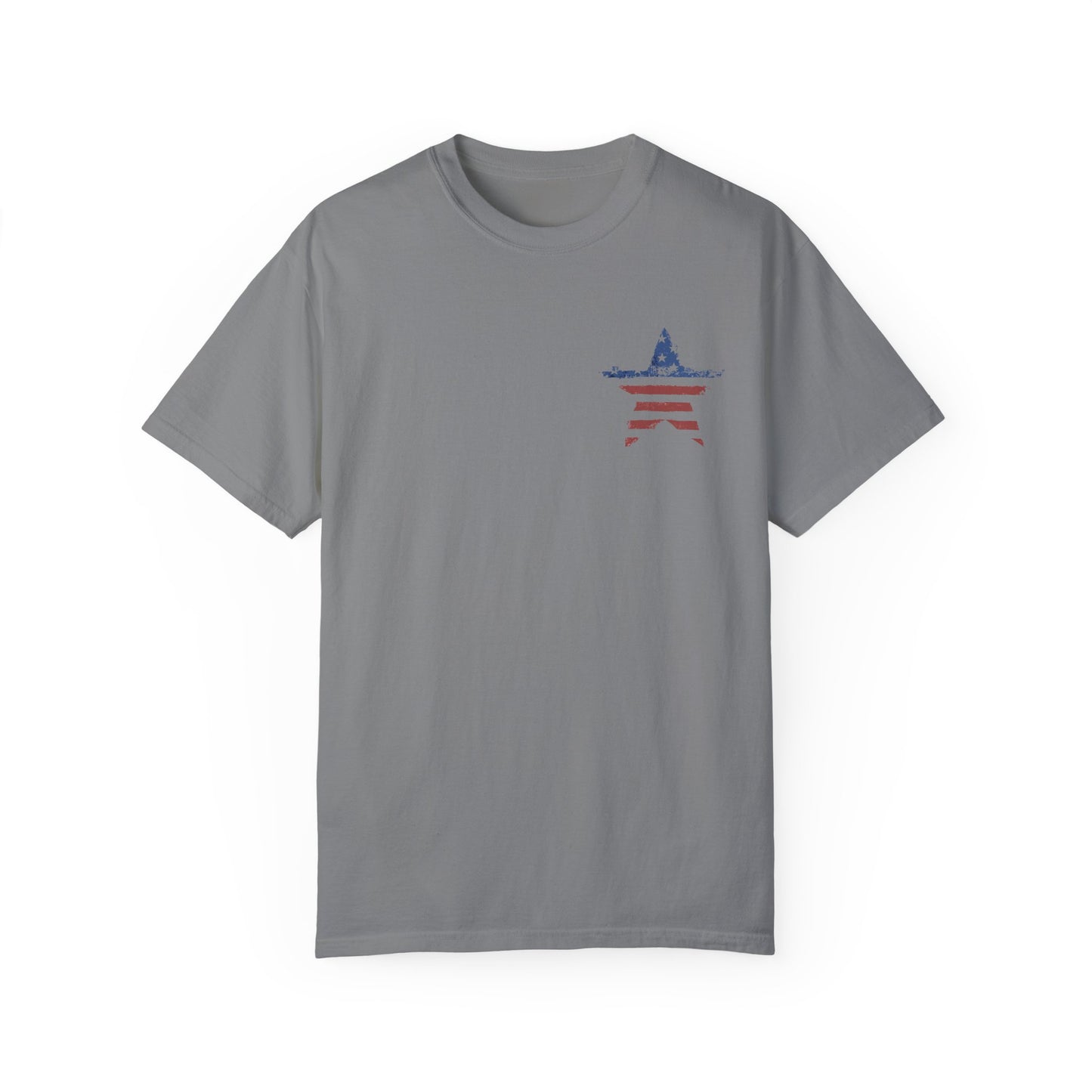 Patriotic Freedom T-shirt - Unisex Garment-Dyed Tee with Star & Liberty Design