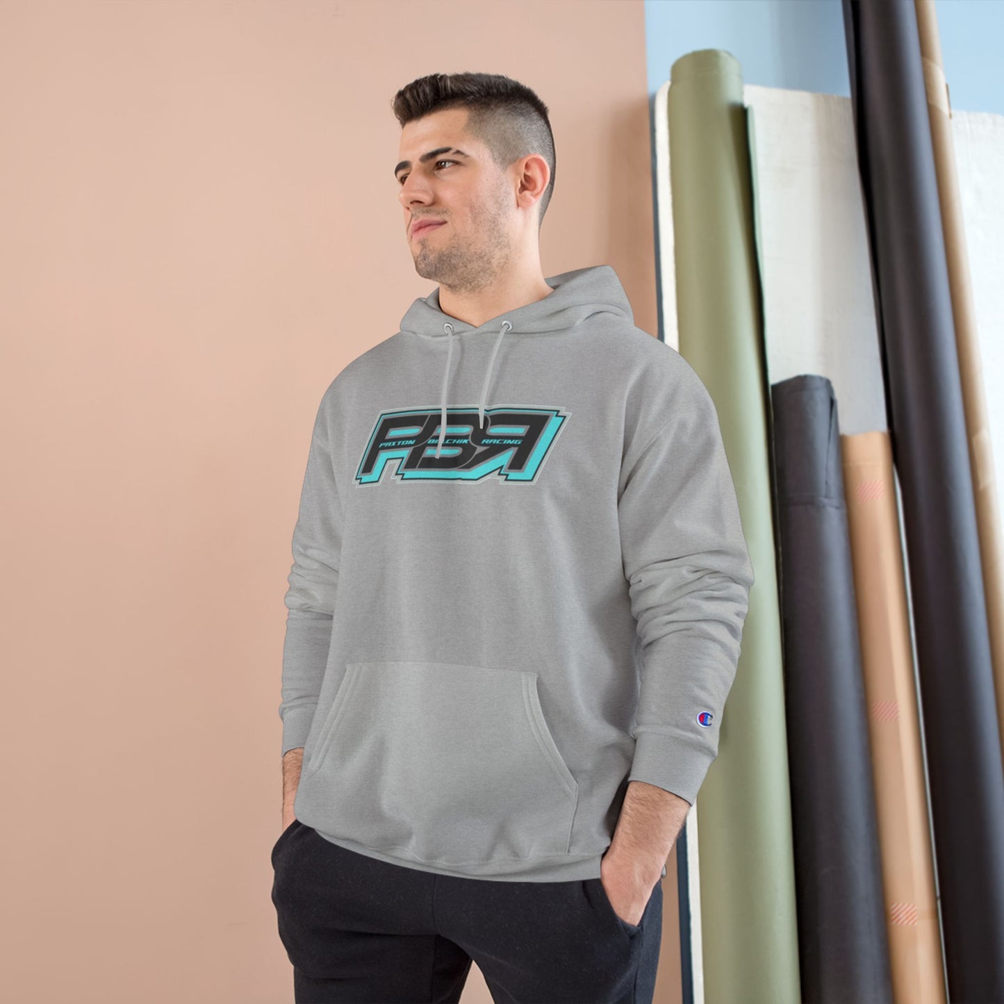PBR Champion Hoodie with Retro FDB Design, Unisex Casual Wear, Perfect for Gift, Streetwear Style, Cozy Outfit for All Seasons