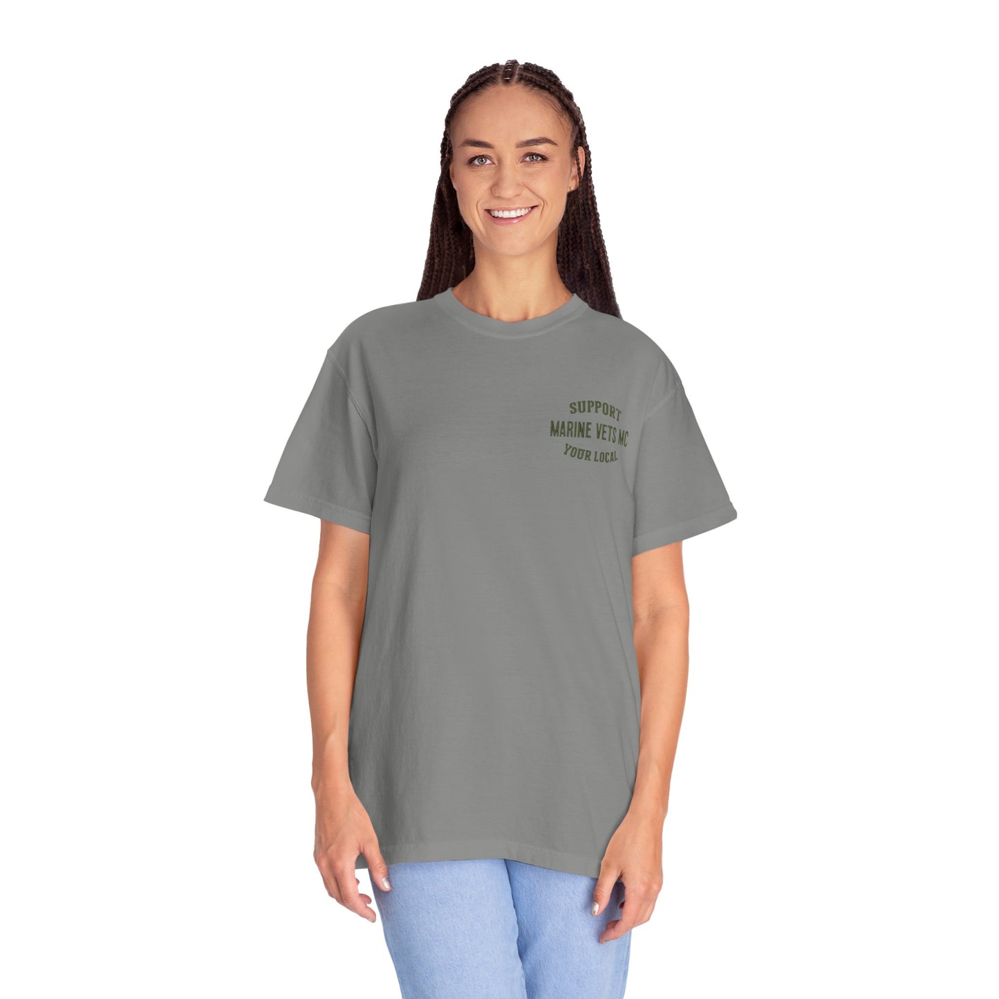 Marine Vets MC T‑Shirt — Support Your Local Skull & Crossed Bats Military Tee
