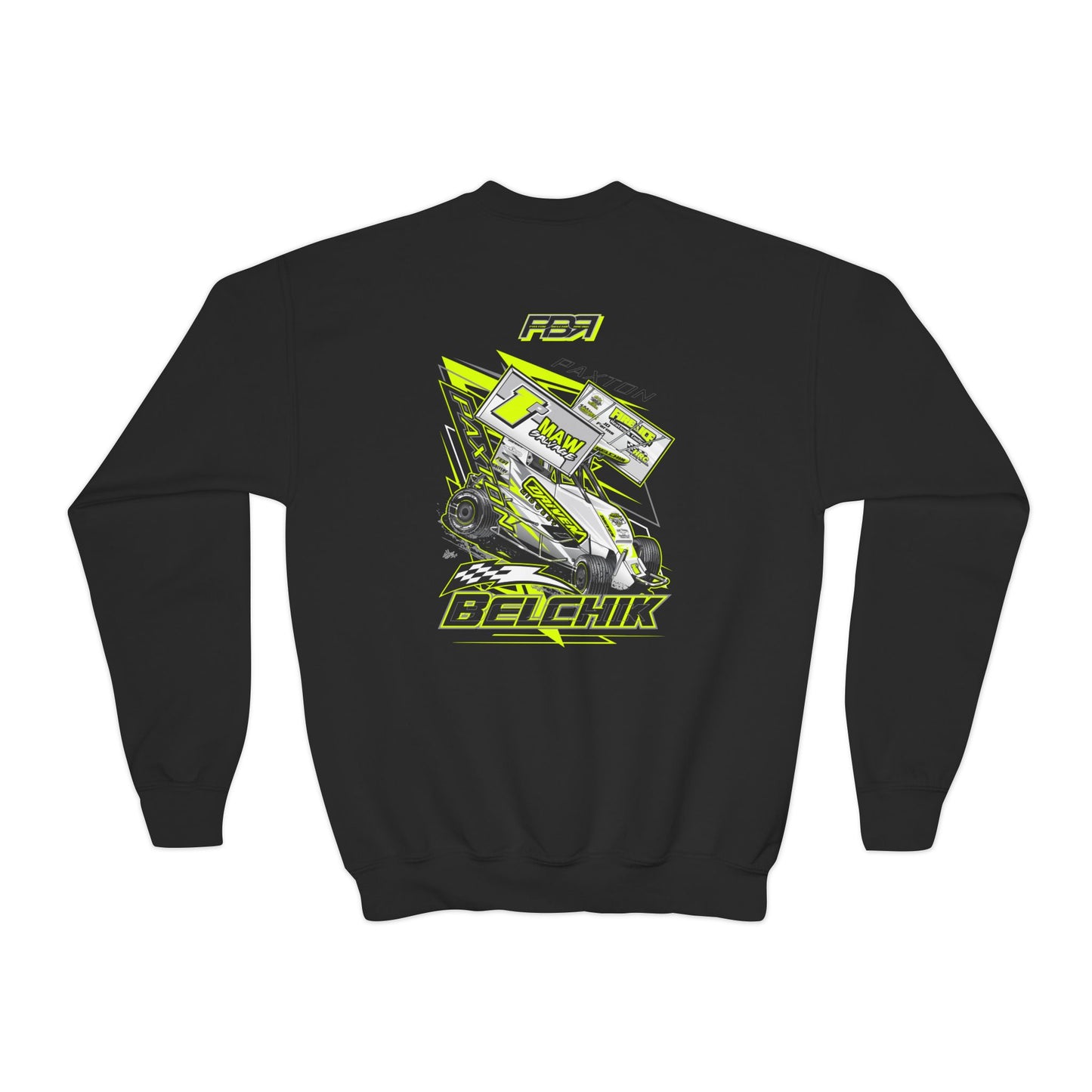 PBR Youth Crewneck Sweatshirt - Bold Racing Design for Young Fans