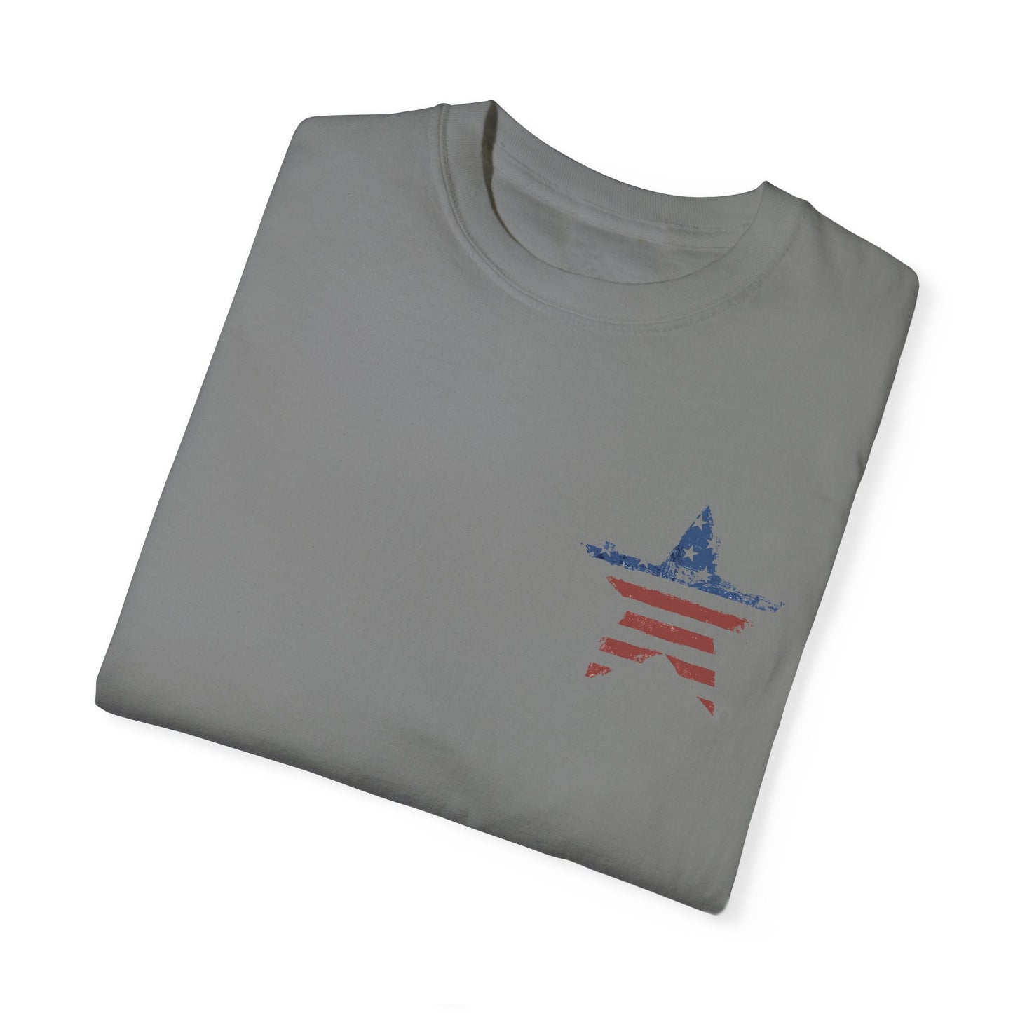 Patriotic Freedom T-shirt - Unisex Garment-Dyed Tee with Star & Liberty Design