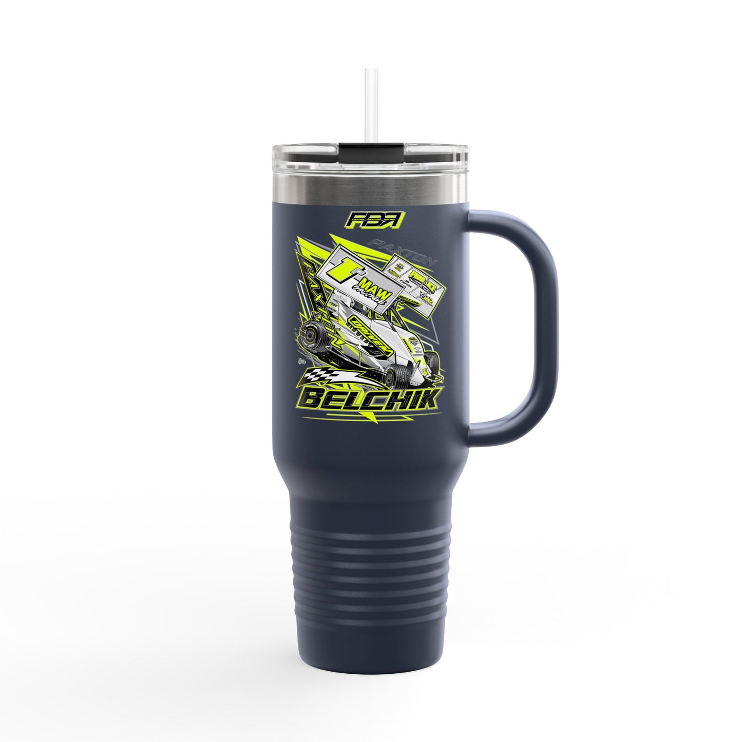 PBR Personalized Racing-Inspired Insulated Travel Mug - 40oz, Perfect Gift for Motorsports Fans!