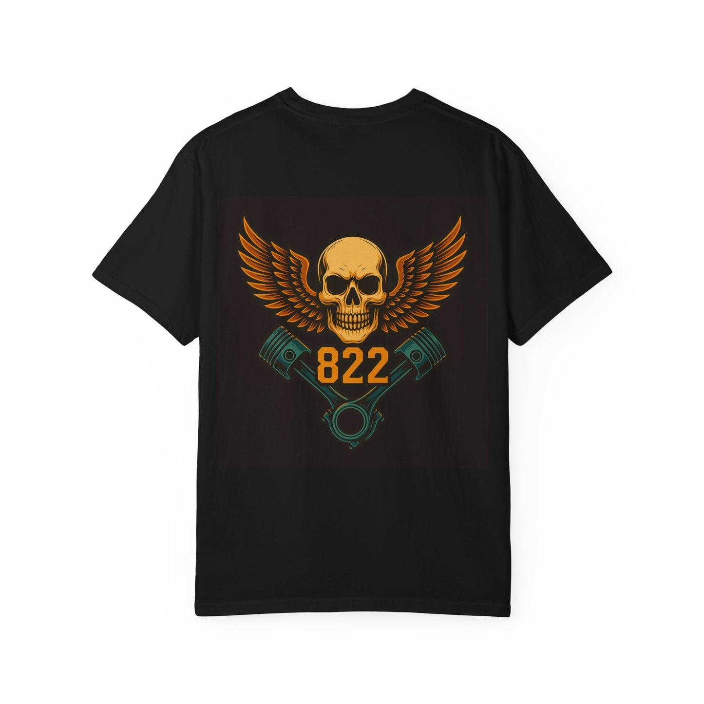 Cool Skull & Wings T-Shirt - Unisex Garment-Dyed Tee, Casual Streetwear, Biker Style, Gift for Him/Her, Vintage Vibe