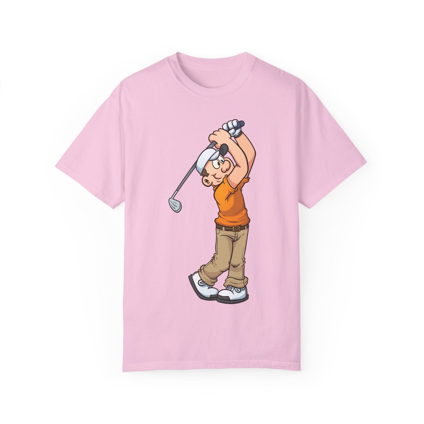 Golfing Cartoon Unisex Garment-Dyed T-shirt