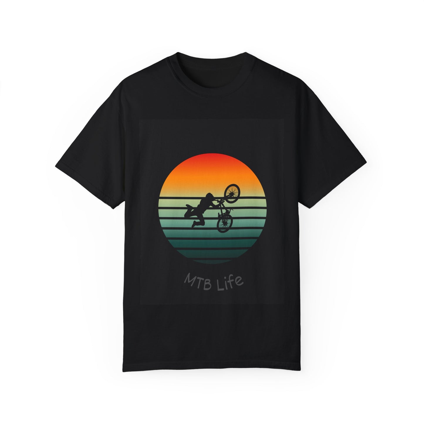 MTB Life Unisex Garment-Dyed T-Shirt - Perfect for Bikers and Outdoor Enthusiasts