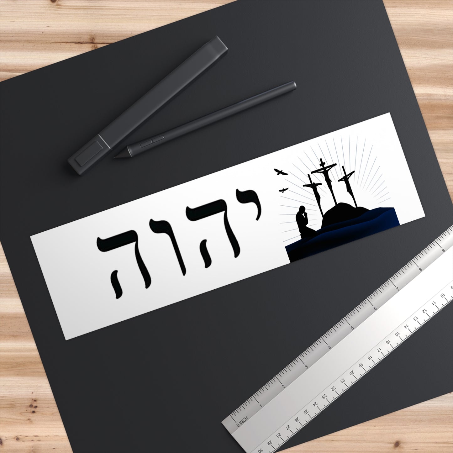 Inspirational Bumper Stickers - Faith-Based Design with Scripture Message
