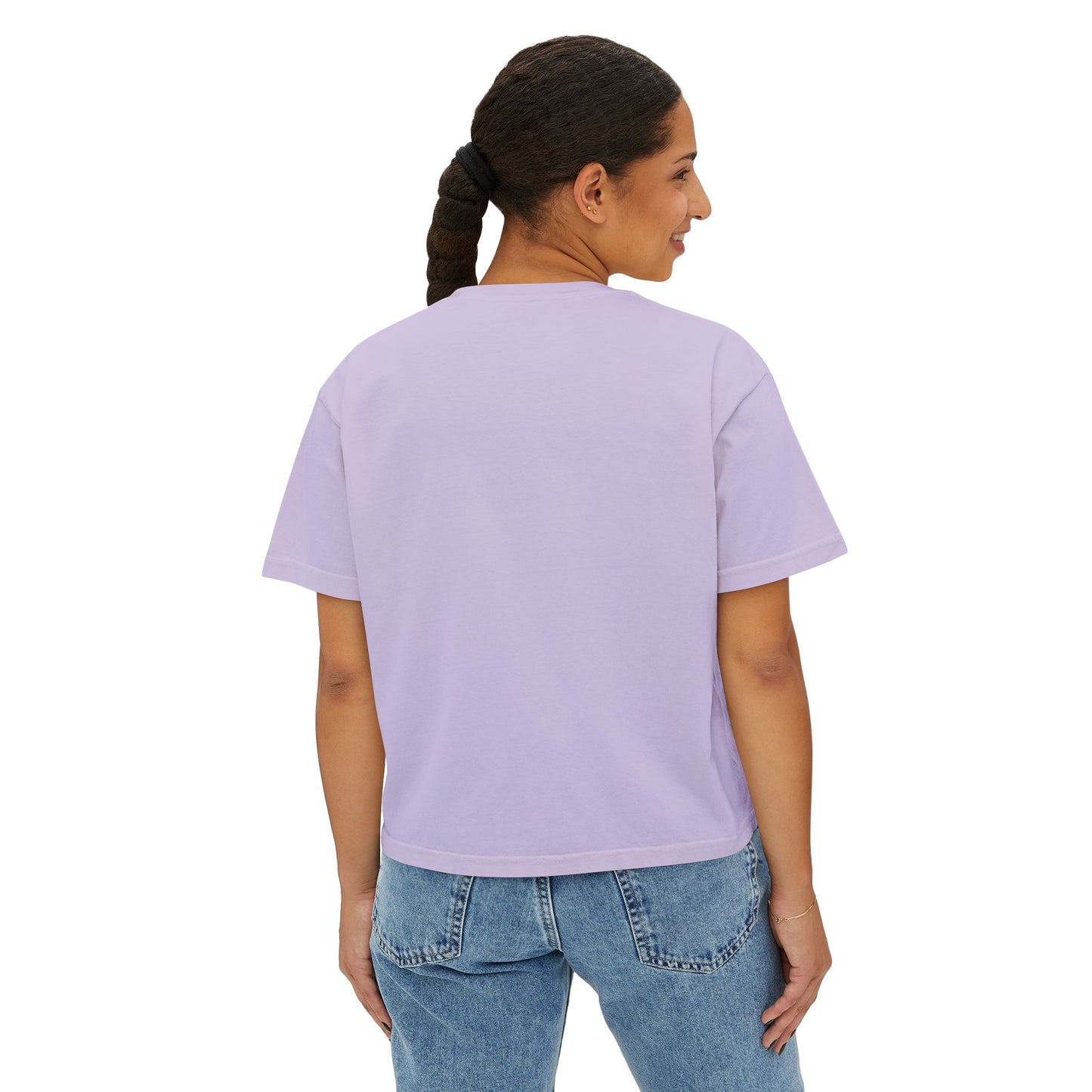Valentine's Day Women's Boxy Tee with Heart Design