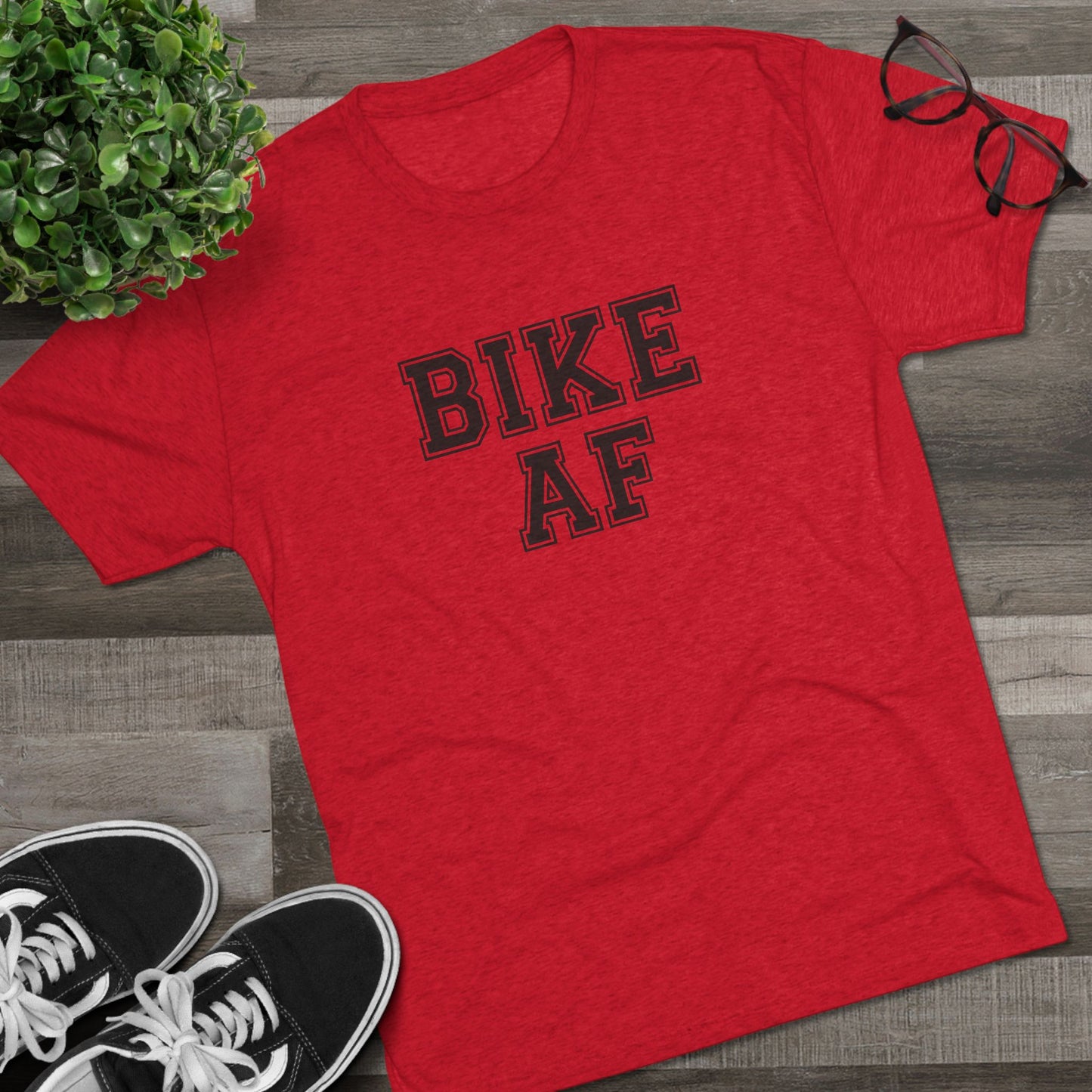 Bike AF Unisex Tri-Blend Crew Tee - Perfect for Cyclists, Biking Enthusiasts, Gift for Him/Her, Active Lifestyle, Casual Wear