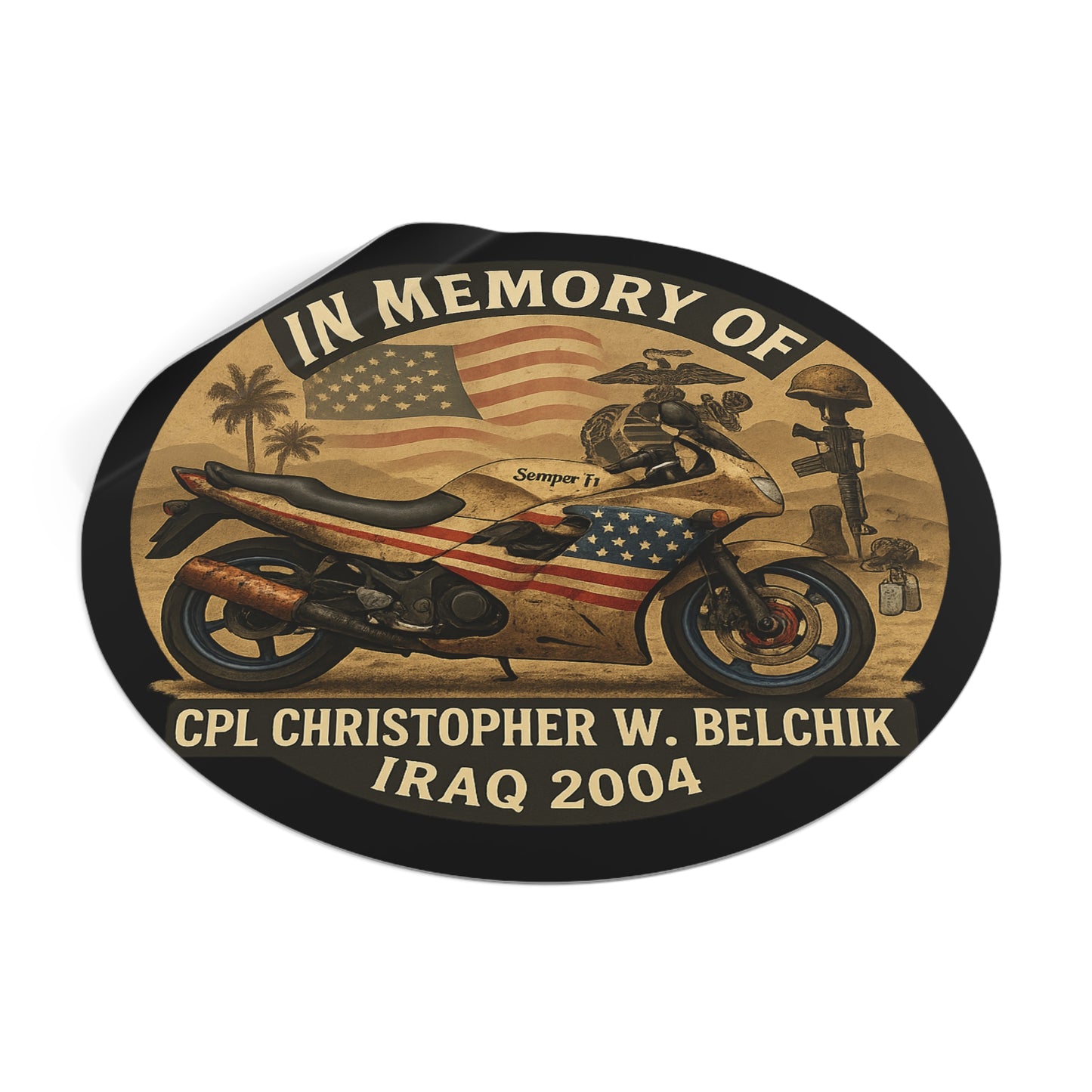 Memorial Motorcycle Vinyl Stickers, Patriotic Remembrance Decals, Veteran Tribute Stickers, Custom biker stickers, Gift for motorcycle [...]