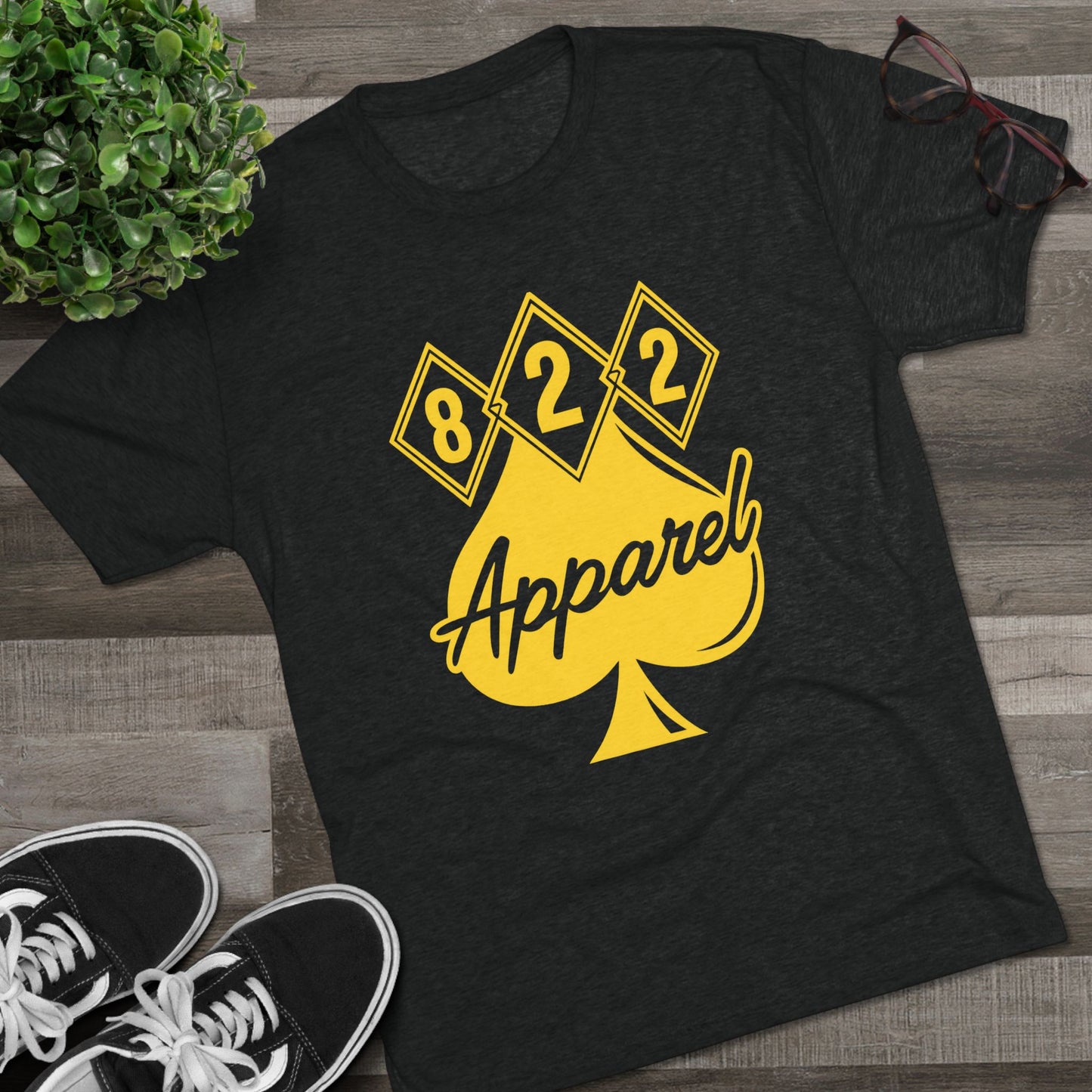 822 Apparel Spade Logo T‑Shirt — Vintage Casino Poker Graphic Tee