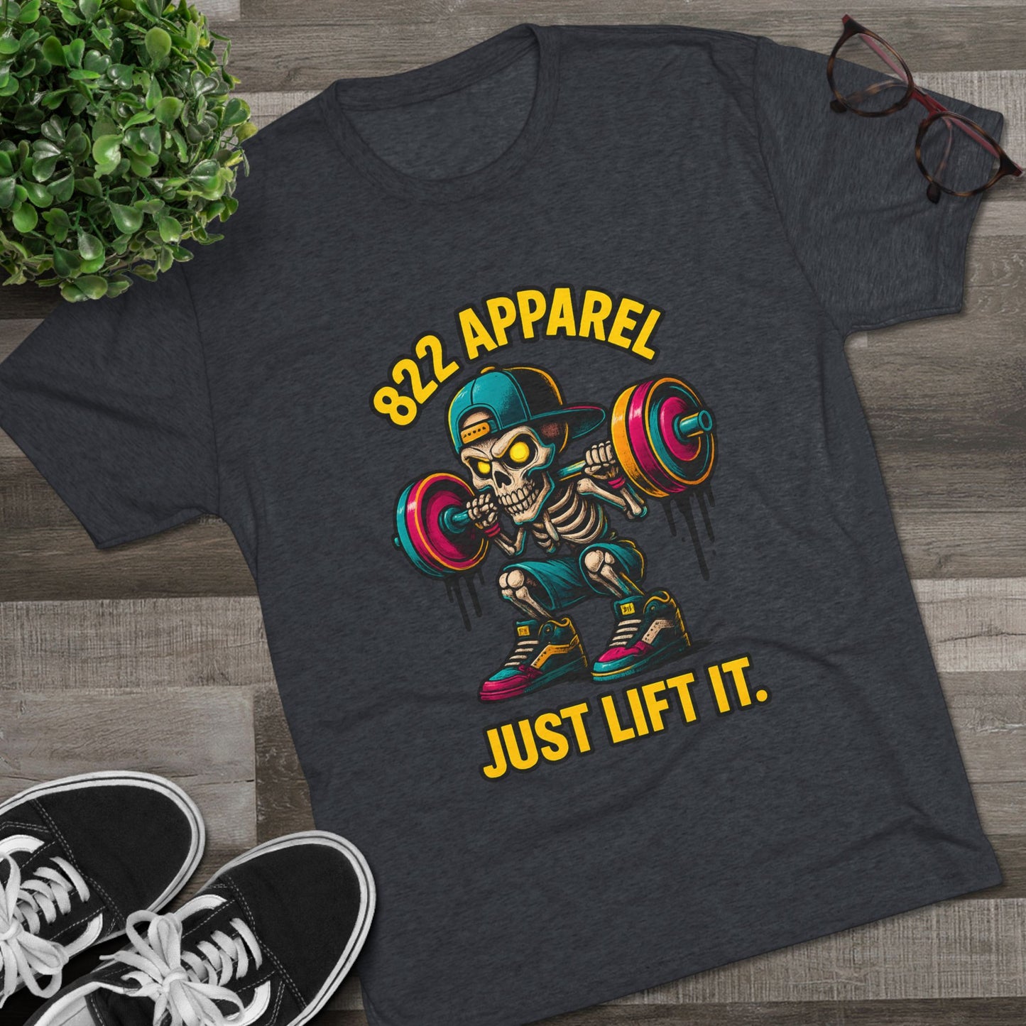 Just Lift It Skeleton Weightlifting Tee