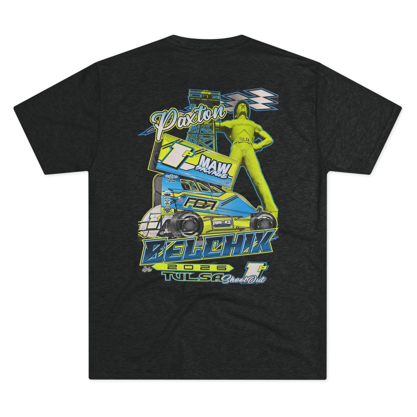 Sprint Car Racing Tee — 'Paxton' #1 Fan Graphic Crew Shirt