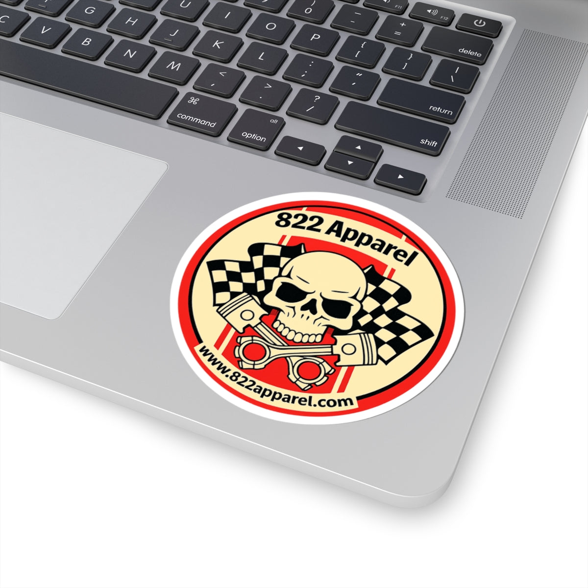 Skull Racing Logo Sticker — 822 Apparel Kiss-Cut Car & Laptop Decal