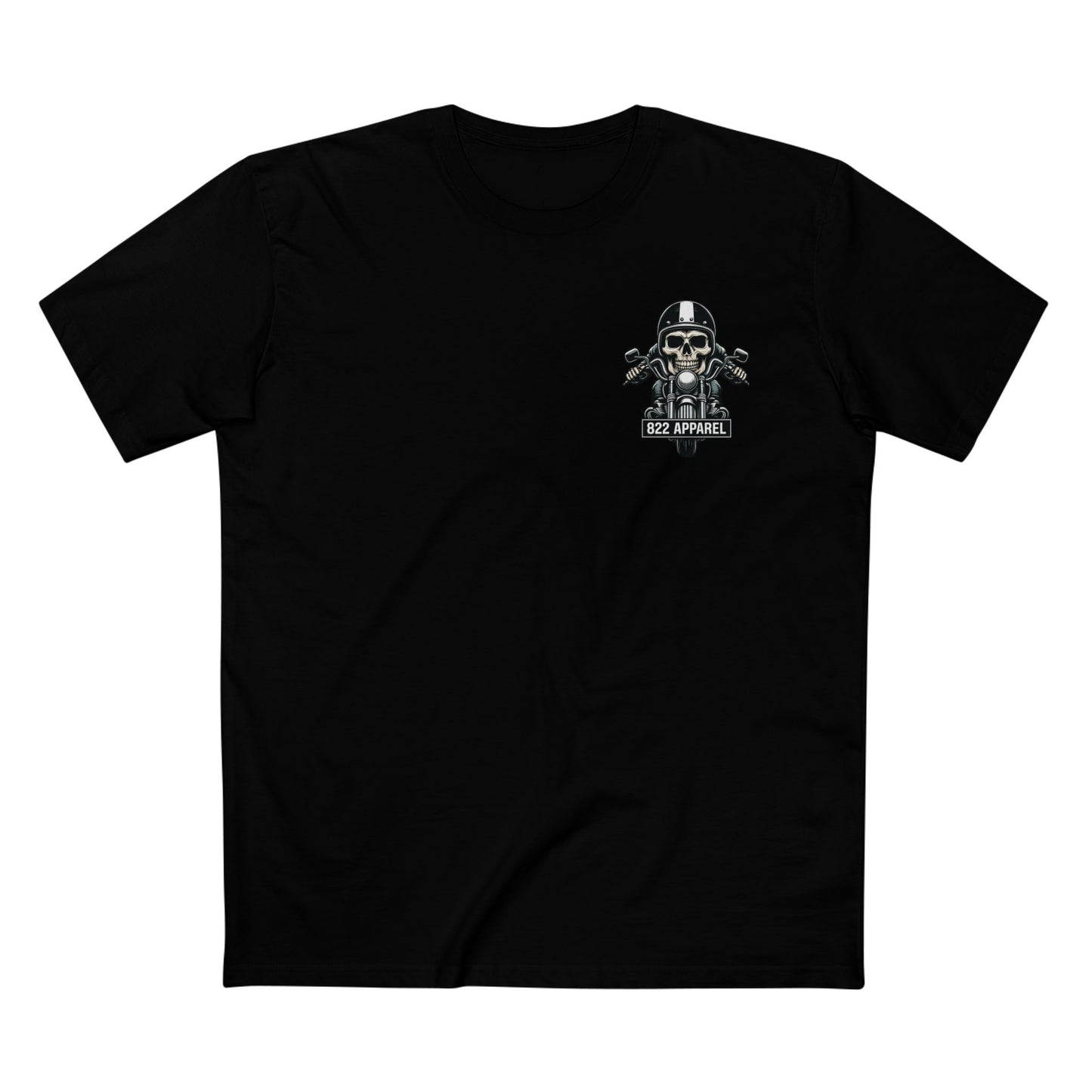 Skull Biker Tee — 822 Apparel Motorcycle Skull T-Shirt