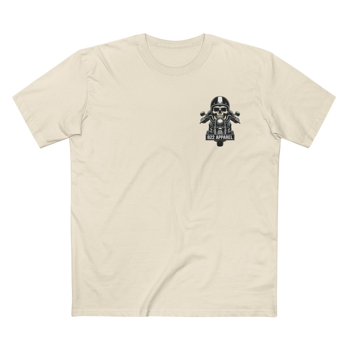 Skull Biker Tee — 822 Apparel Motorcycle Skull T-Shirt