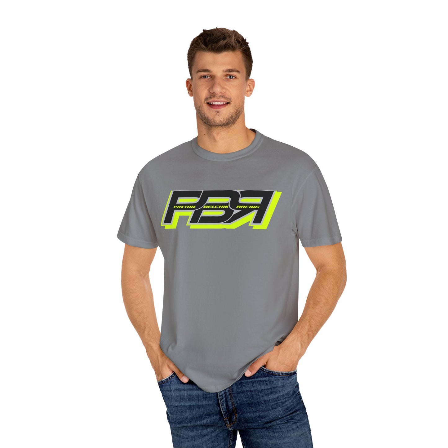 PBR Unisex Garment-Dyed Racing T-Shirt with Bold Graphics