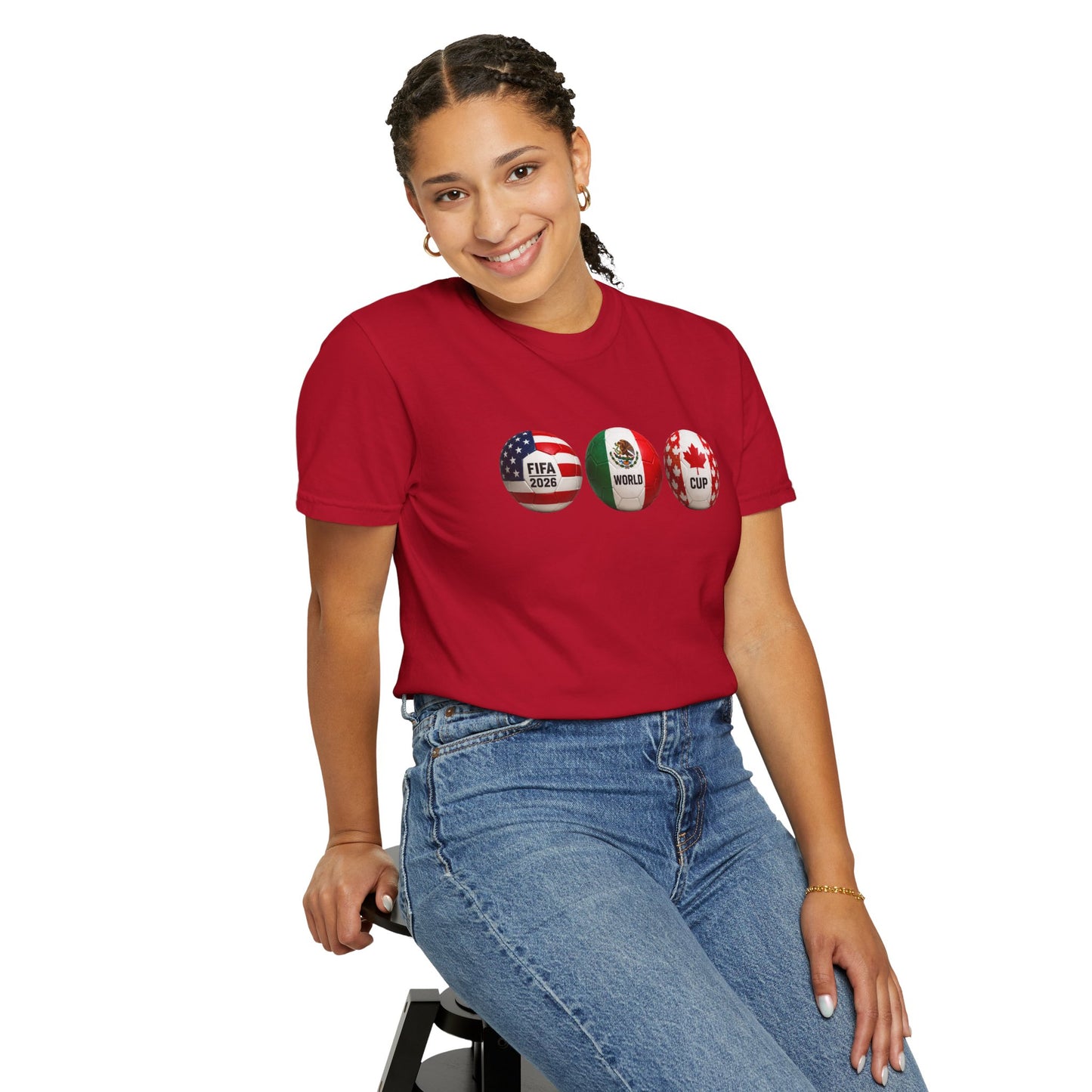 World Cup 2026 T-Shirt — FIFA W.C. Mexico USA Canada Flag Soccer Tee