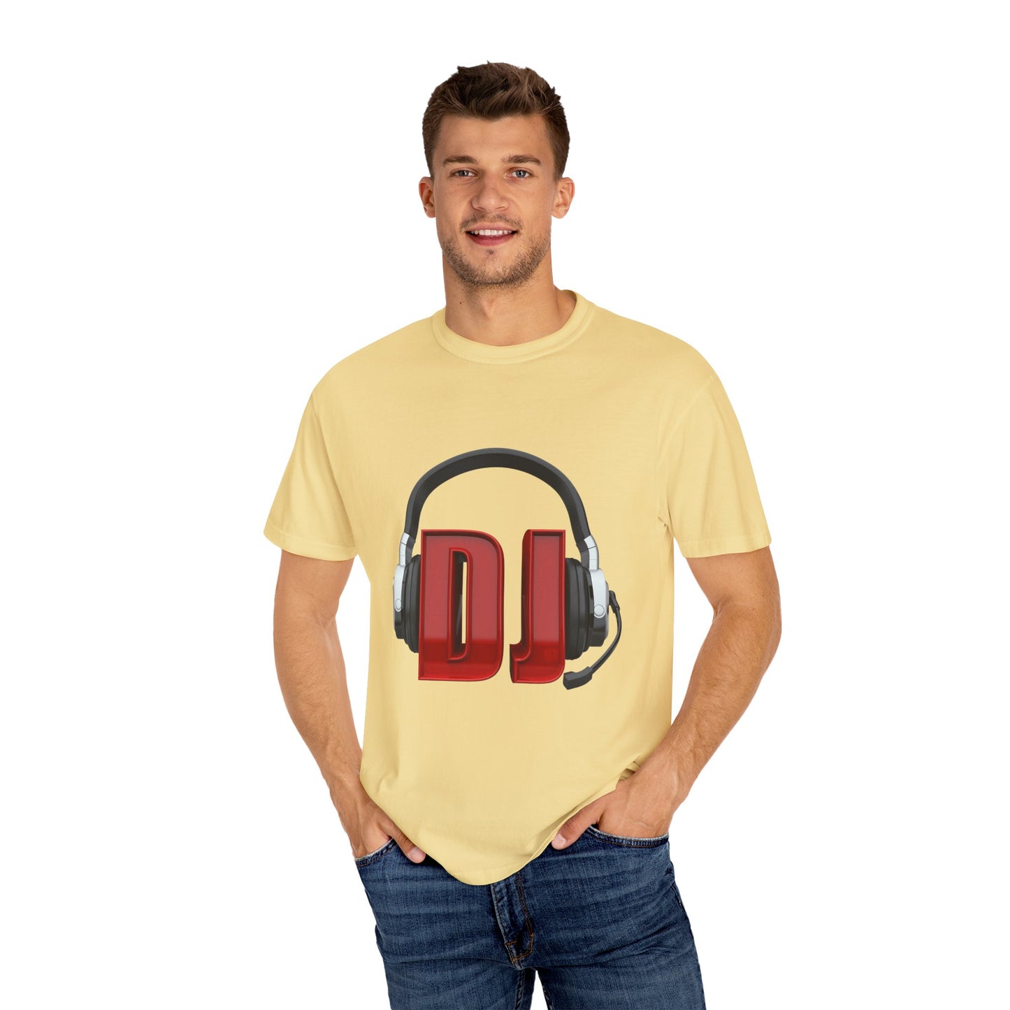 DJ Headset Graphic Unisex Garment-Dyed T-Shirt