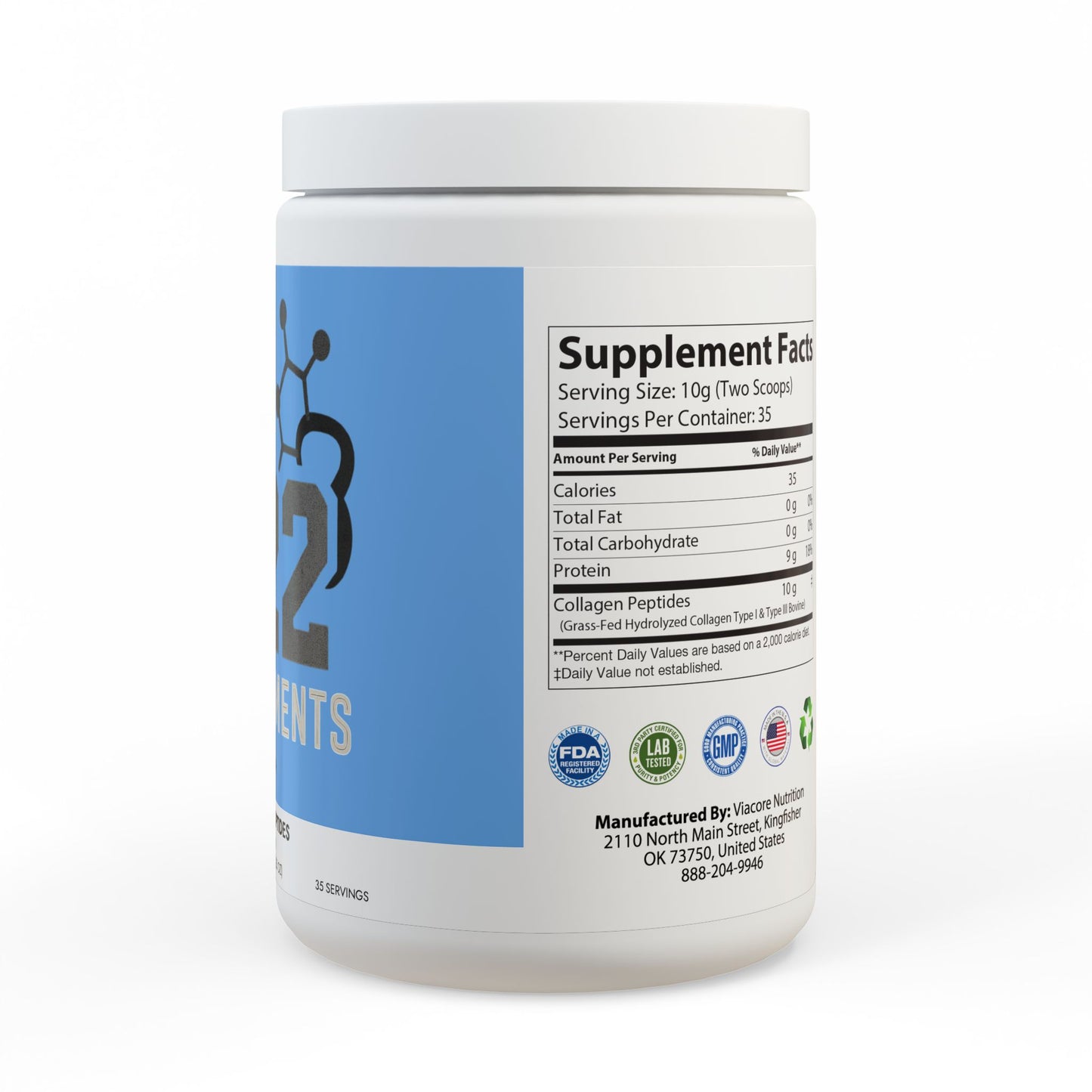 Collagen Peptides Type I & III Supplement (350g, 12.3oz)