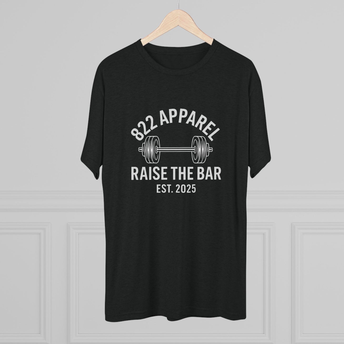 Raise The Bar Weightlifting Tee - 822 Apparel Gym Shirt (Est. 2025)
