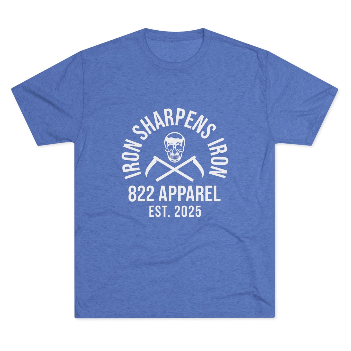 Iron Sharpens Iron Skull Gym Tee – 822 Apparel Est. 2025