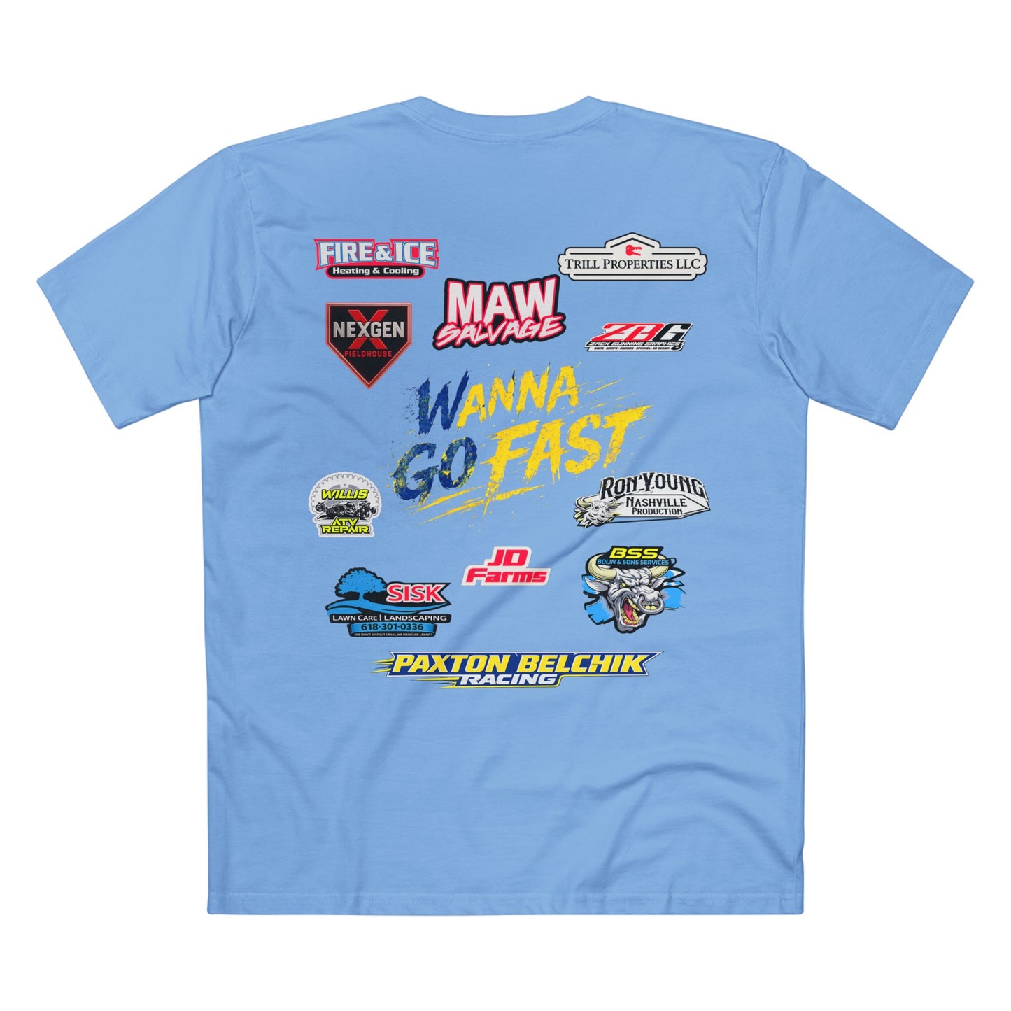 Racing Sponsor Tee — "PBR Go Fast" Team Shirt