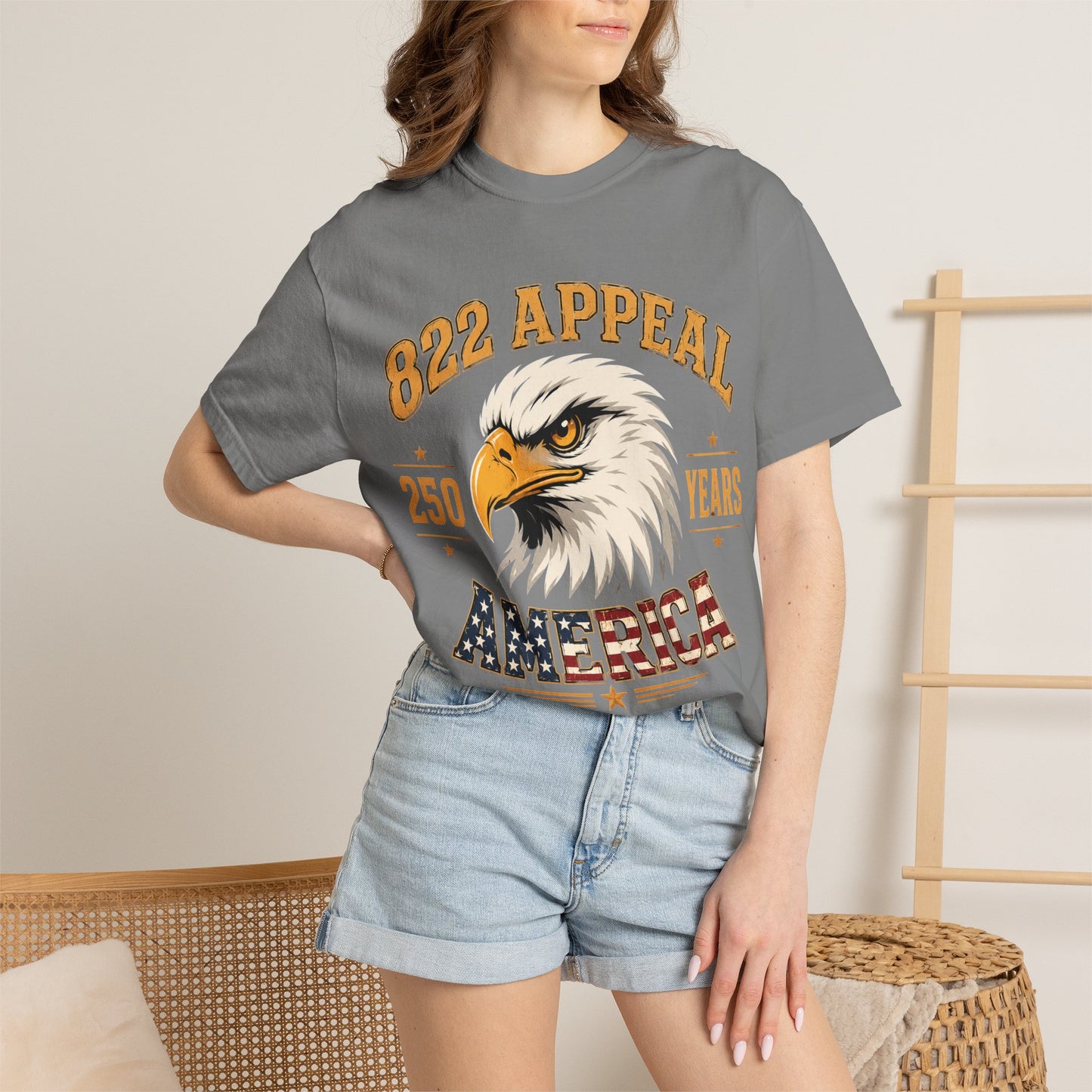 America Eagle Graphic T-Shirt — 822 Appeal 250 Years Patriotic Tee