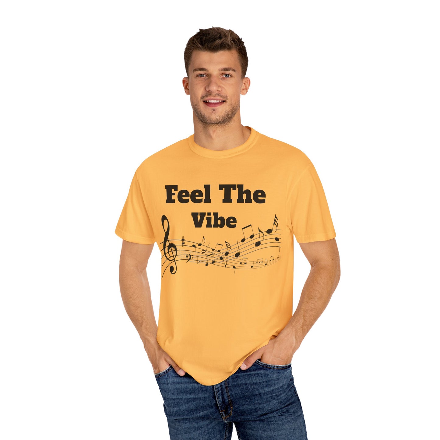 Feel The Bass Unisex Garment-Dyed T-Shirt | Music Lovers Tee