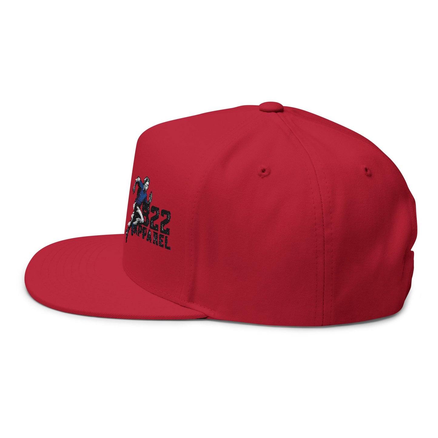 Embroidered Sports Flat Bill Cap - Perfect for Athletes & Outdoor Enthusiasts