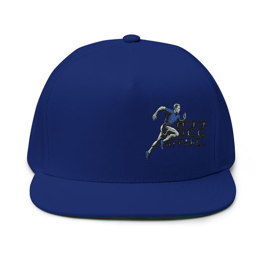 Embroidered Sports Flat Bill Cap - Perfect for Athletes & Outdoor Enthusiasts