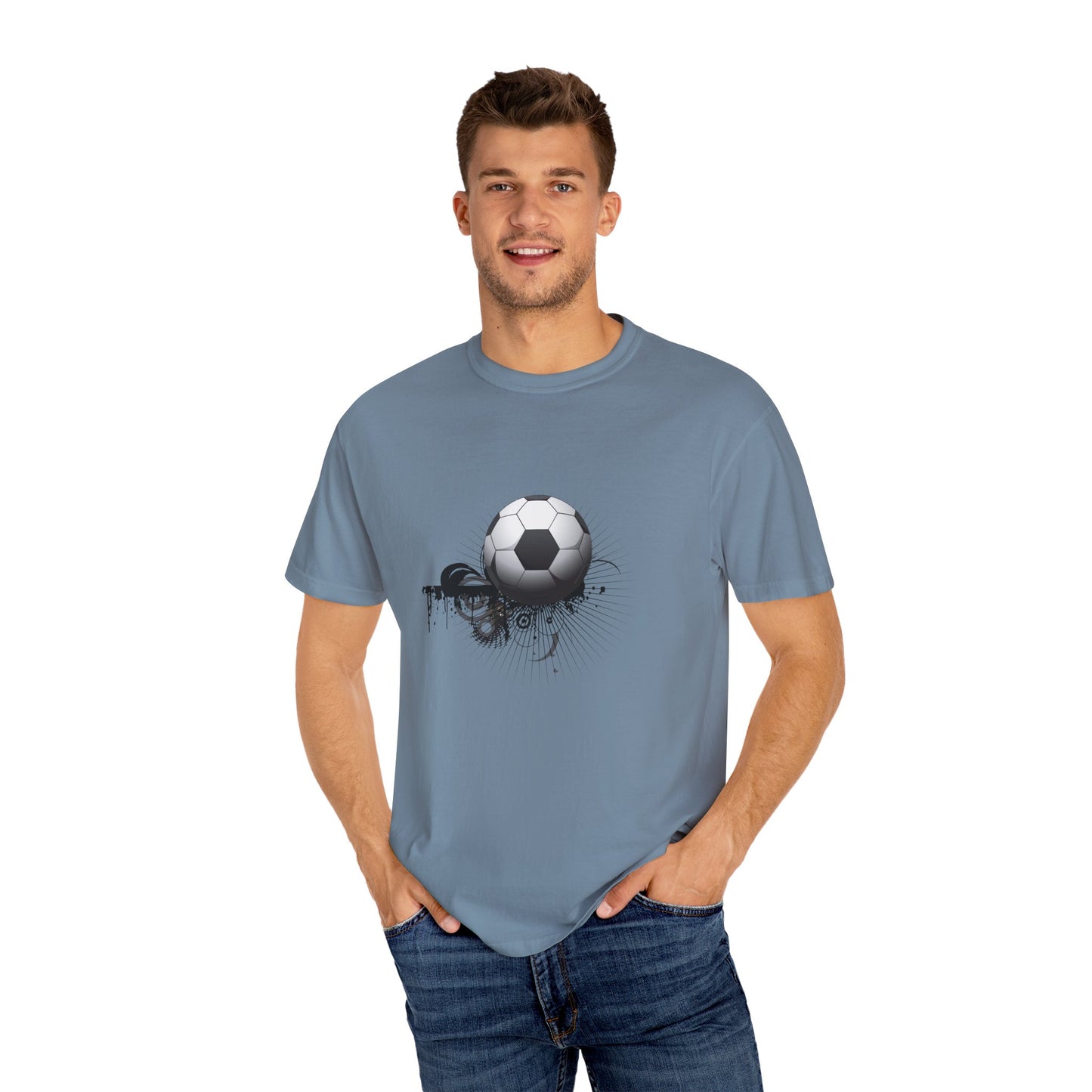 Soccer Vibes Unisex Garment-Dyed T-shirt - Ideal for Sports Lovers
