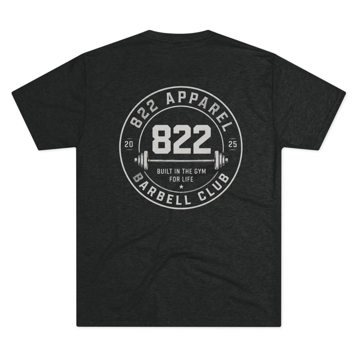Barbell Club Tee — 822 Apparel 'Built in the Gym for Life' Fitness T-Shirt