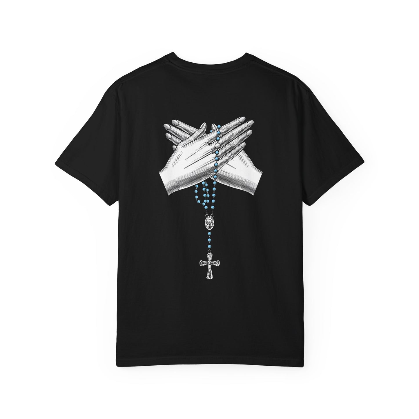 Christian Faith Unisex Garment-Dyed T-Shirt - Cross & Hands Design