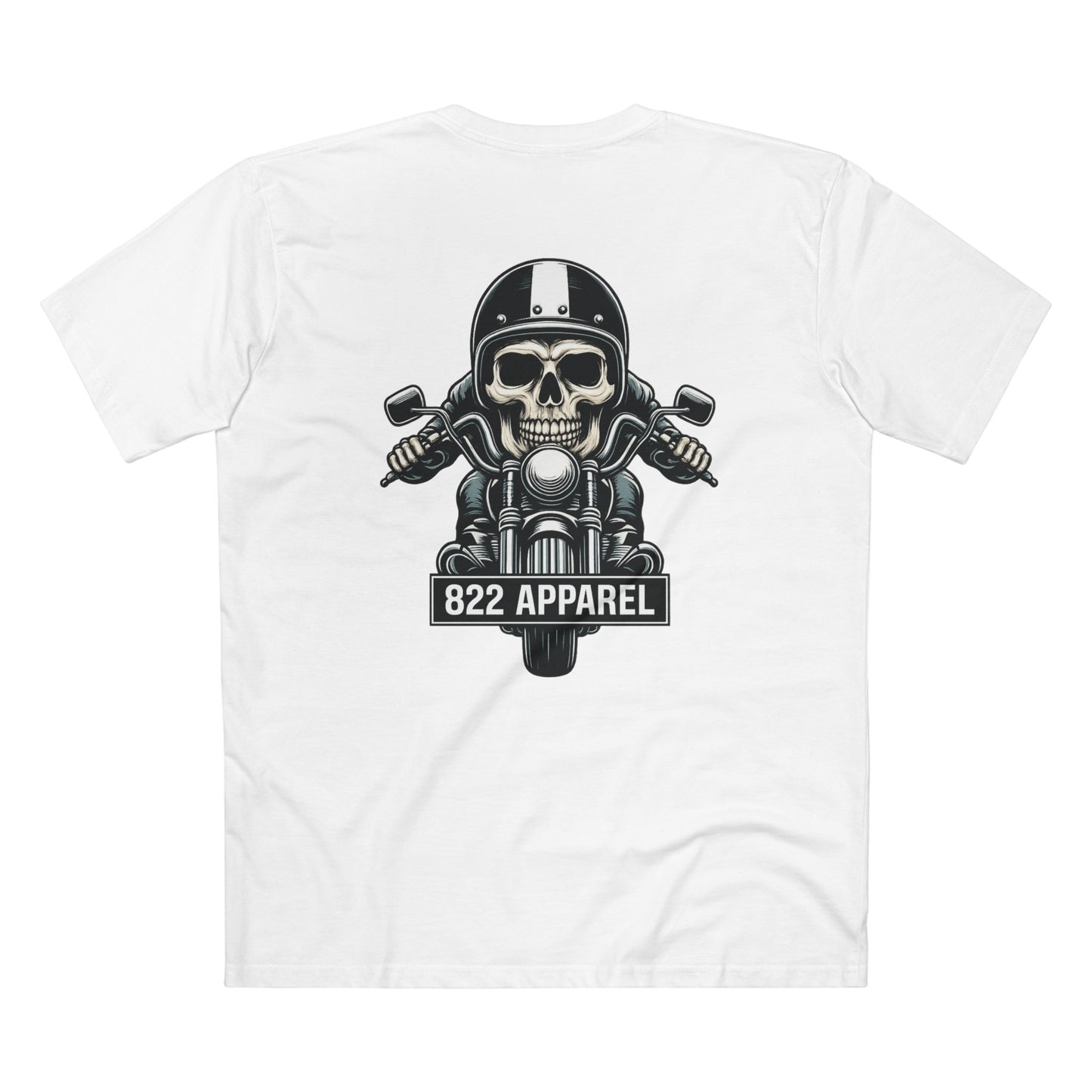 Skull Biker Tee — 822 Apparel Motorcycle Skull T-Shirt