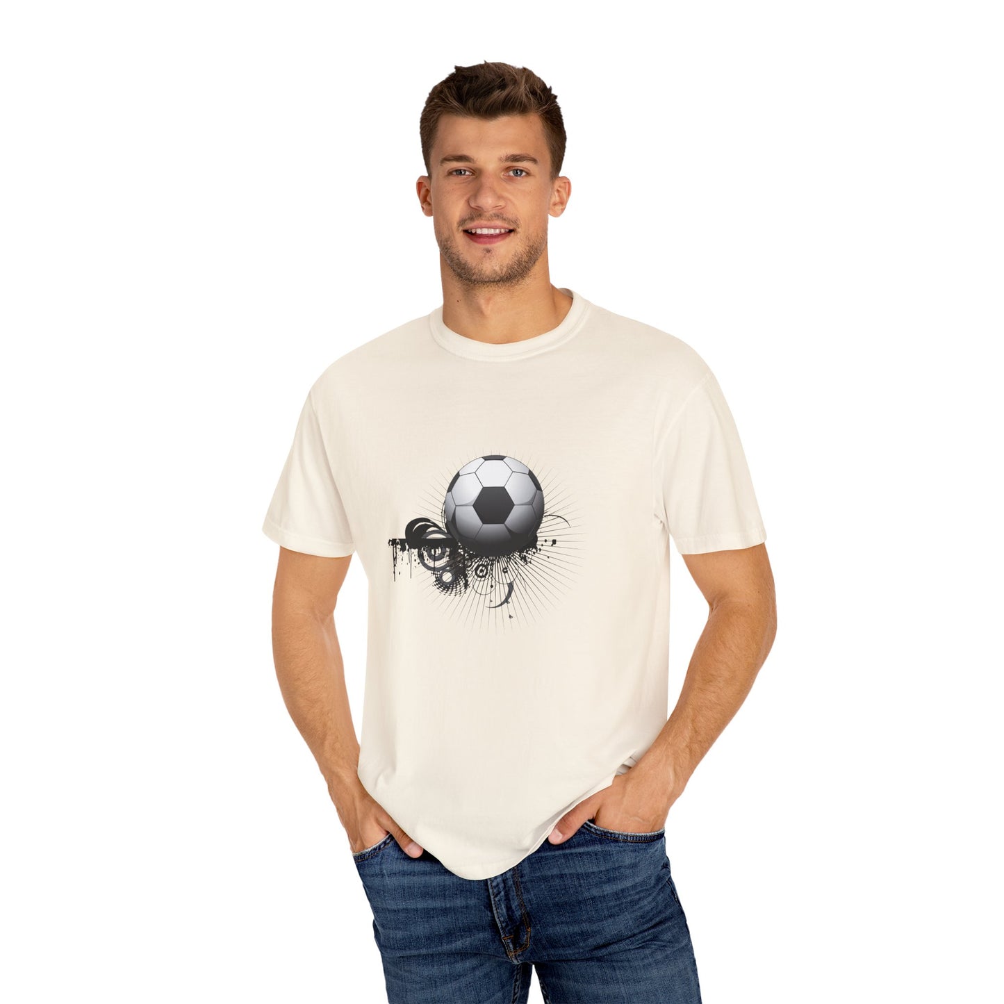 Soccer Vibes Unisex Garment-Dyed T-shirt - Ideal for Sports Lovers