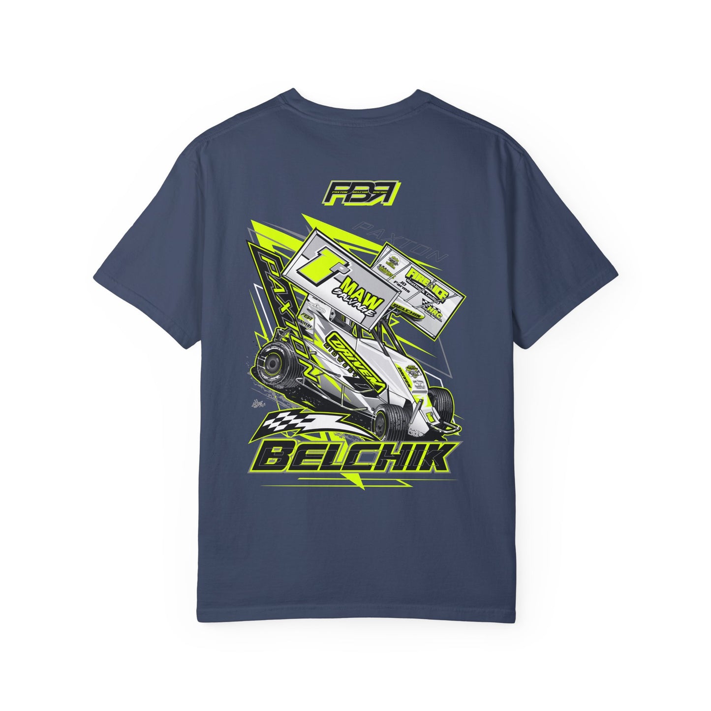 PBR Unisex Garment-Dyed Racing T-Shirt with Bold Graphics