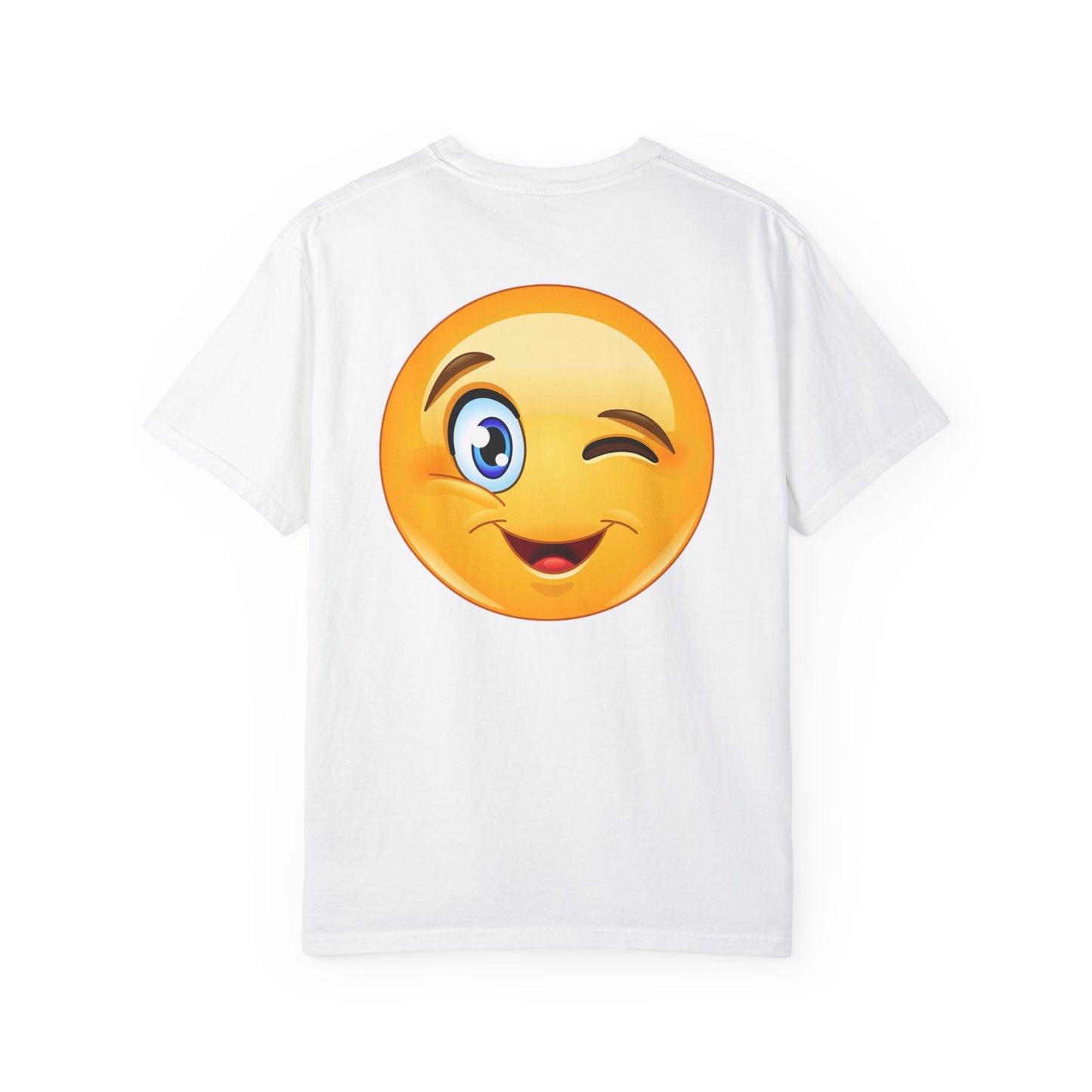 Funny Yes Please T-Shirt with Winking Emoji - Unisex Garment-Dyed Tee for Casual Wear