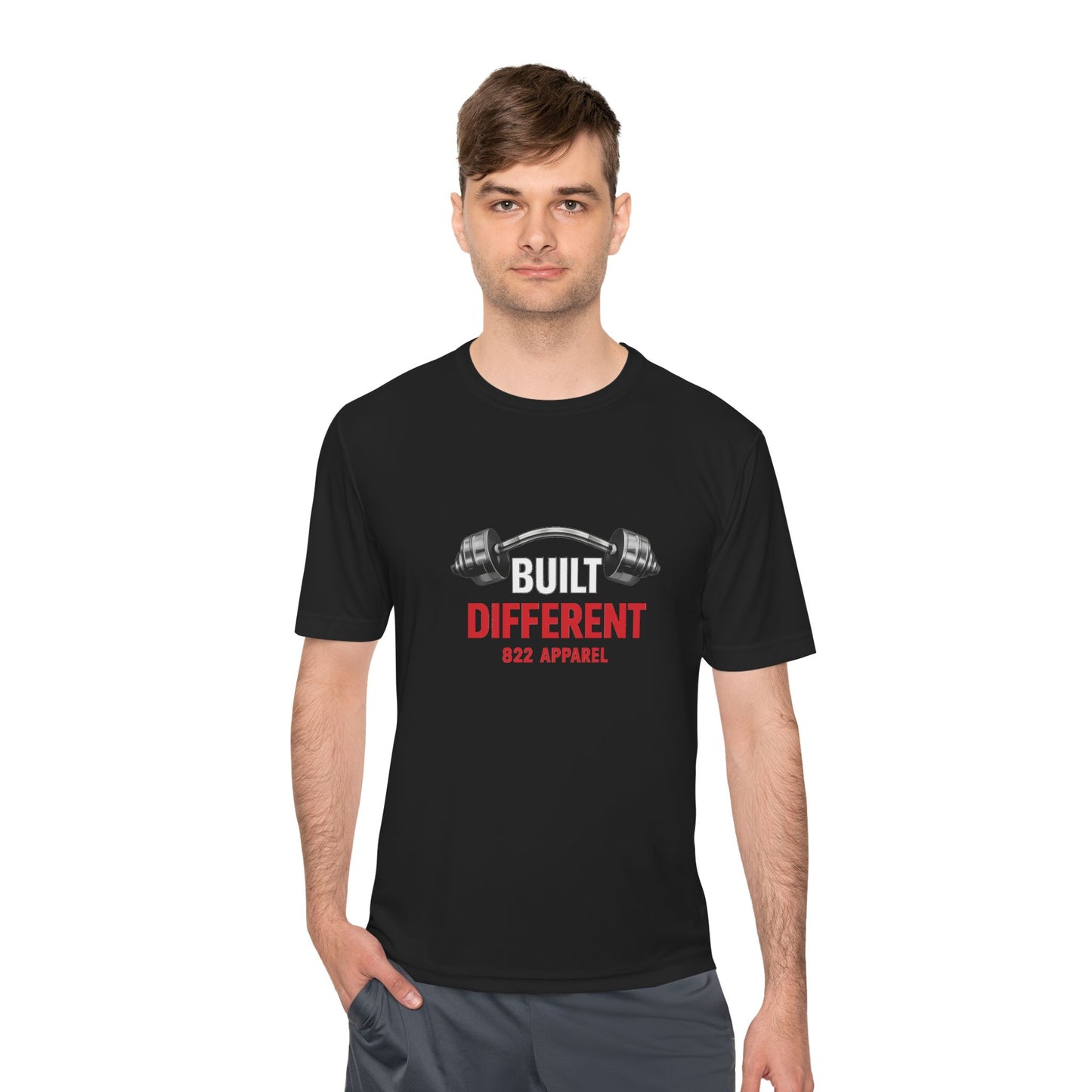 Built Different Weightlifting Tee — “Built Different” Gym Workout Shirt