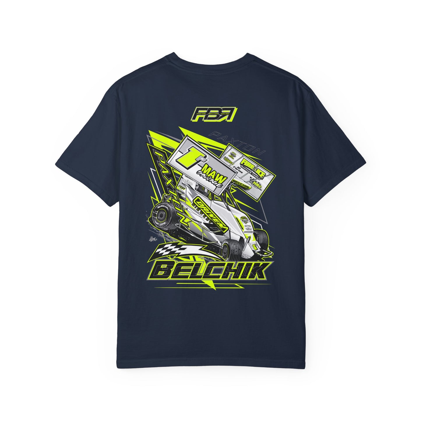 PBR Unisex Garment-Dyed Racing T-Shirt with Bold Graphics