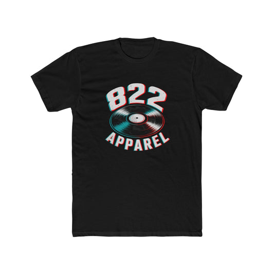 822 Apparel Vinyl Record T‑Shirt — Retro 3D Music Tee