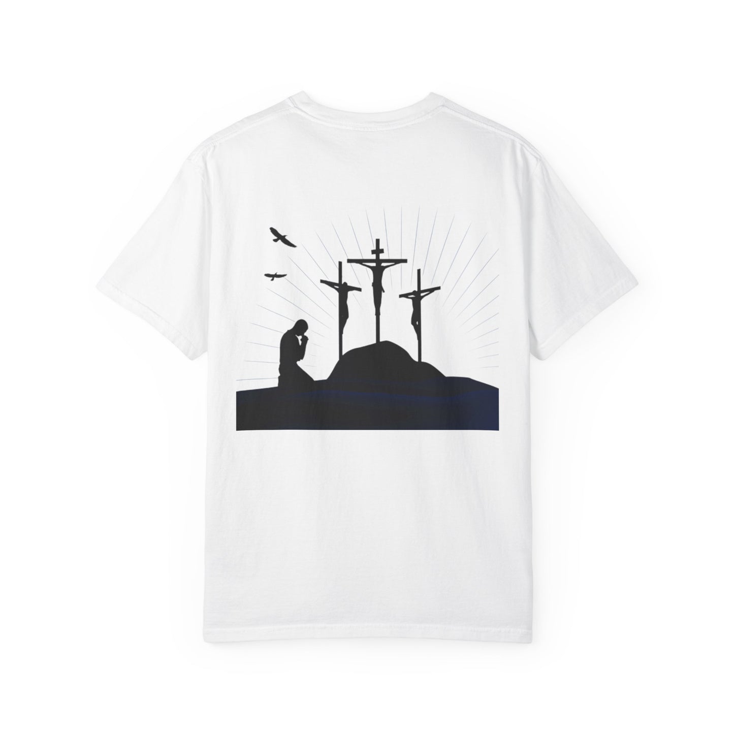 Faith-Inspired Unisex Garment-Dyed T-Shirt with Spiritual Artwork