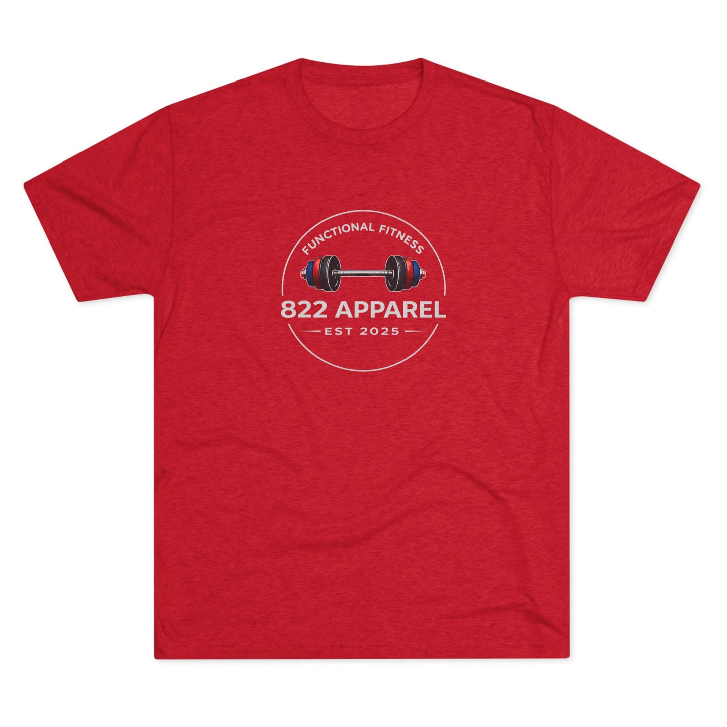 Fitness Logo Tee — "822 Apparel: Functional Fitness Est 2025"