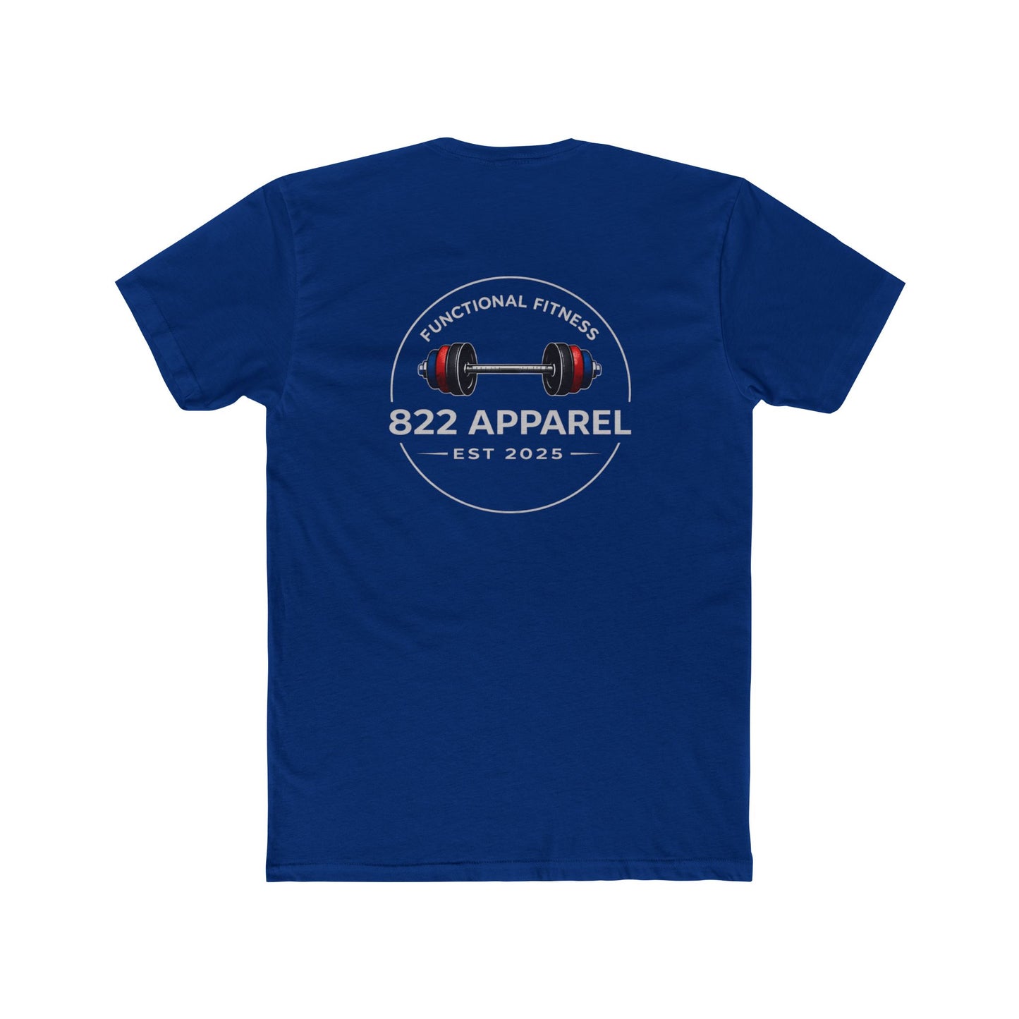 822 Apparel Functional Fitness T-Shirt — Barbell Logo Gym Tee