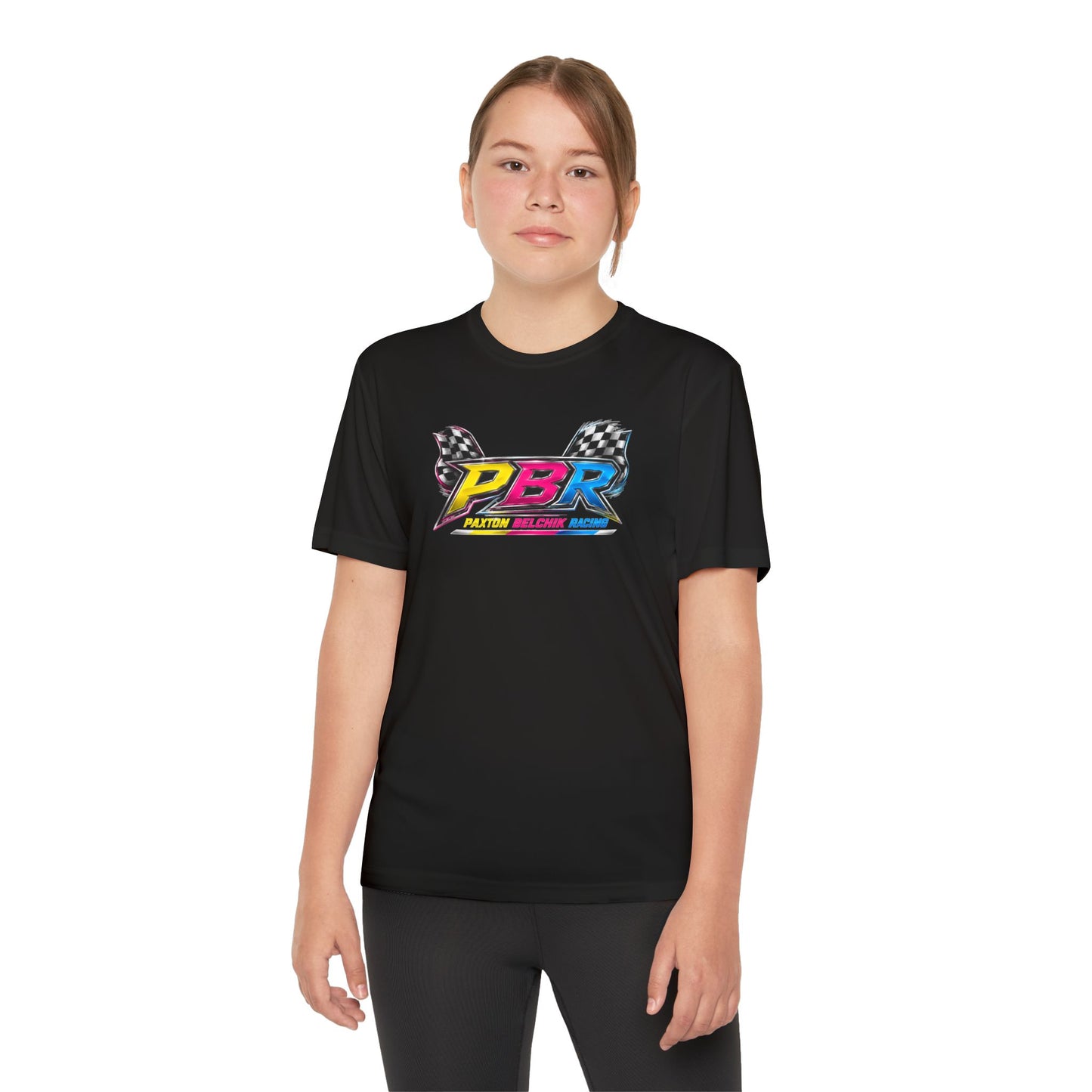 DriFit Youth Racing Tee — PBR Paxton  Belchik Competitor Shirt
