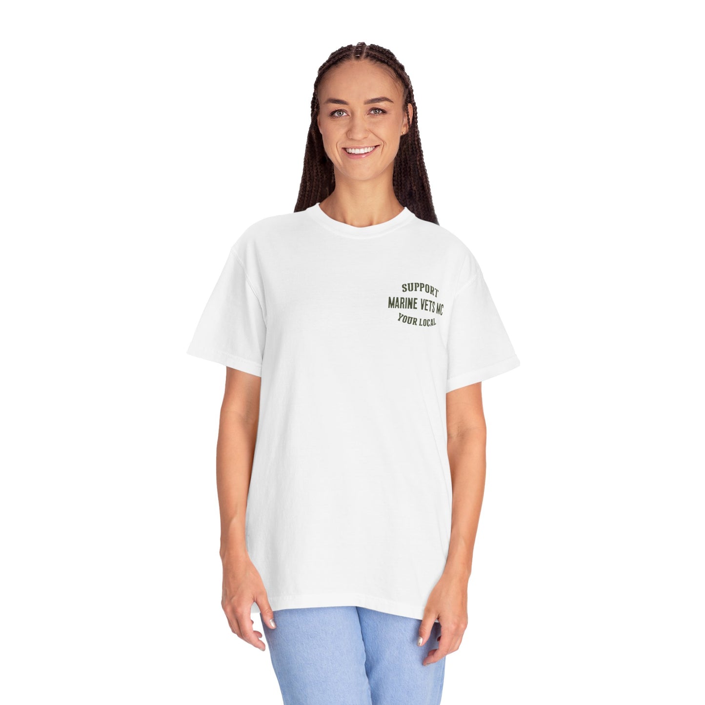 Marine Vets MC T‑Shirt — Support Your Local Skull & Crossed Bats Military Tee