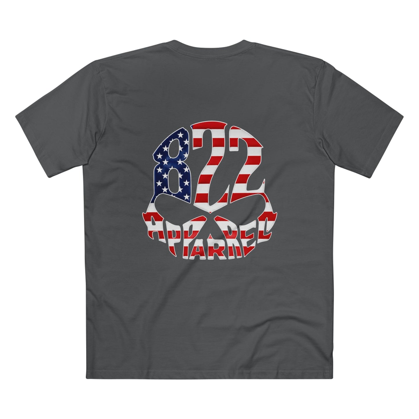American Flag 822 Skull Tee - Patriotic Military Support T-Shirt