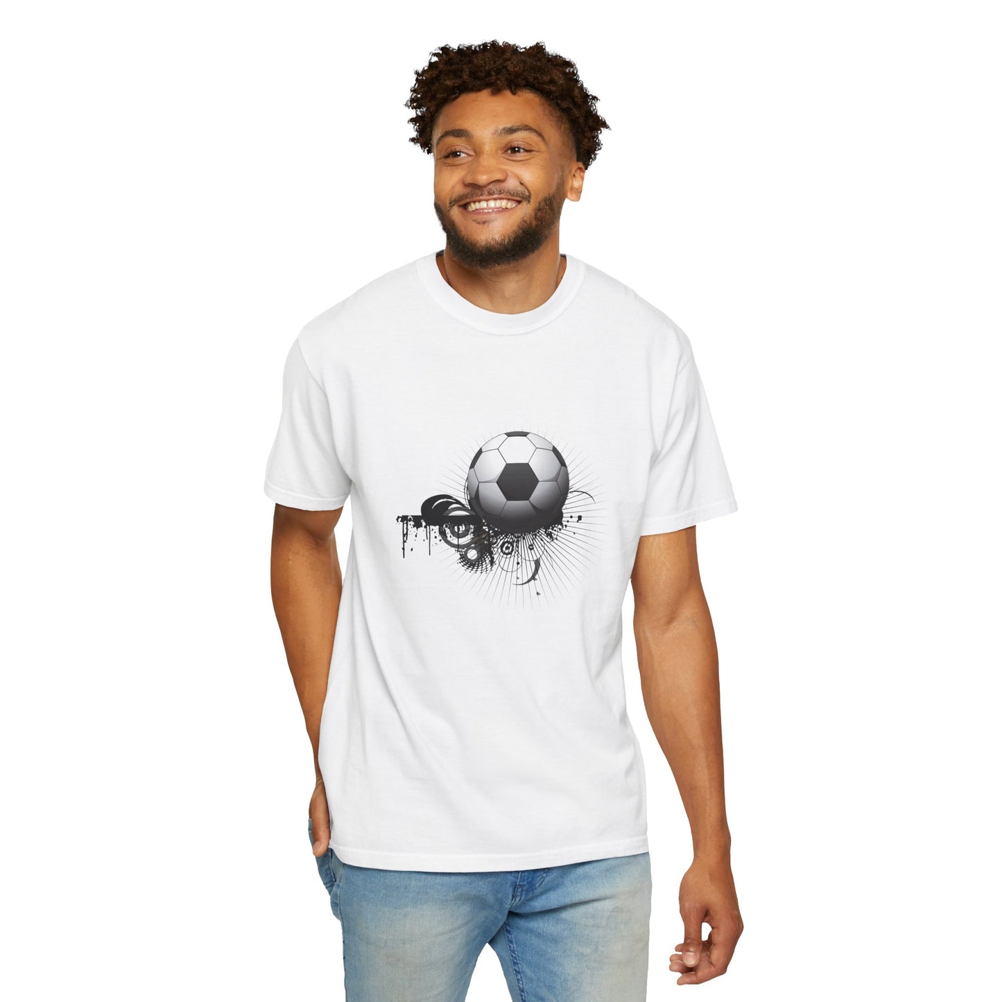 Soccer Vibes Unisex Garment-Dyed T-shirt - Ideal for Sports Lovers