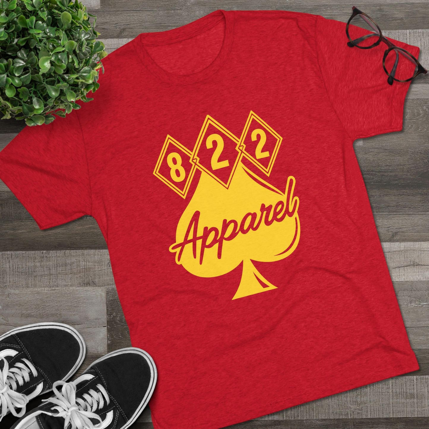 822 Apparel Spade Logo T‑Shirt — Vintage Casino Poker Graphic Tee