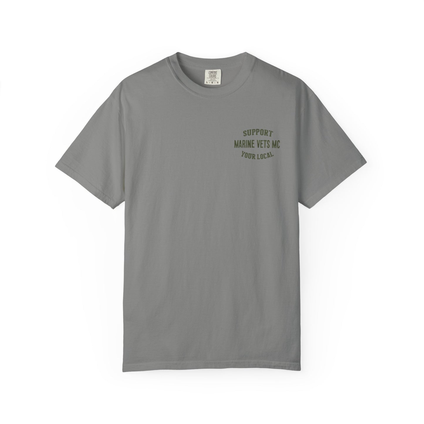 Marine Vets MC T‑Shirt — Support Your Local Skull & Crossed Bats Military Tee